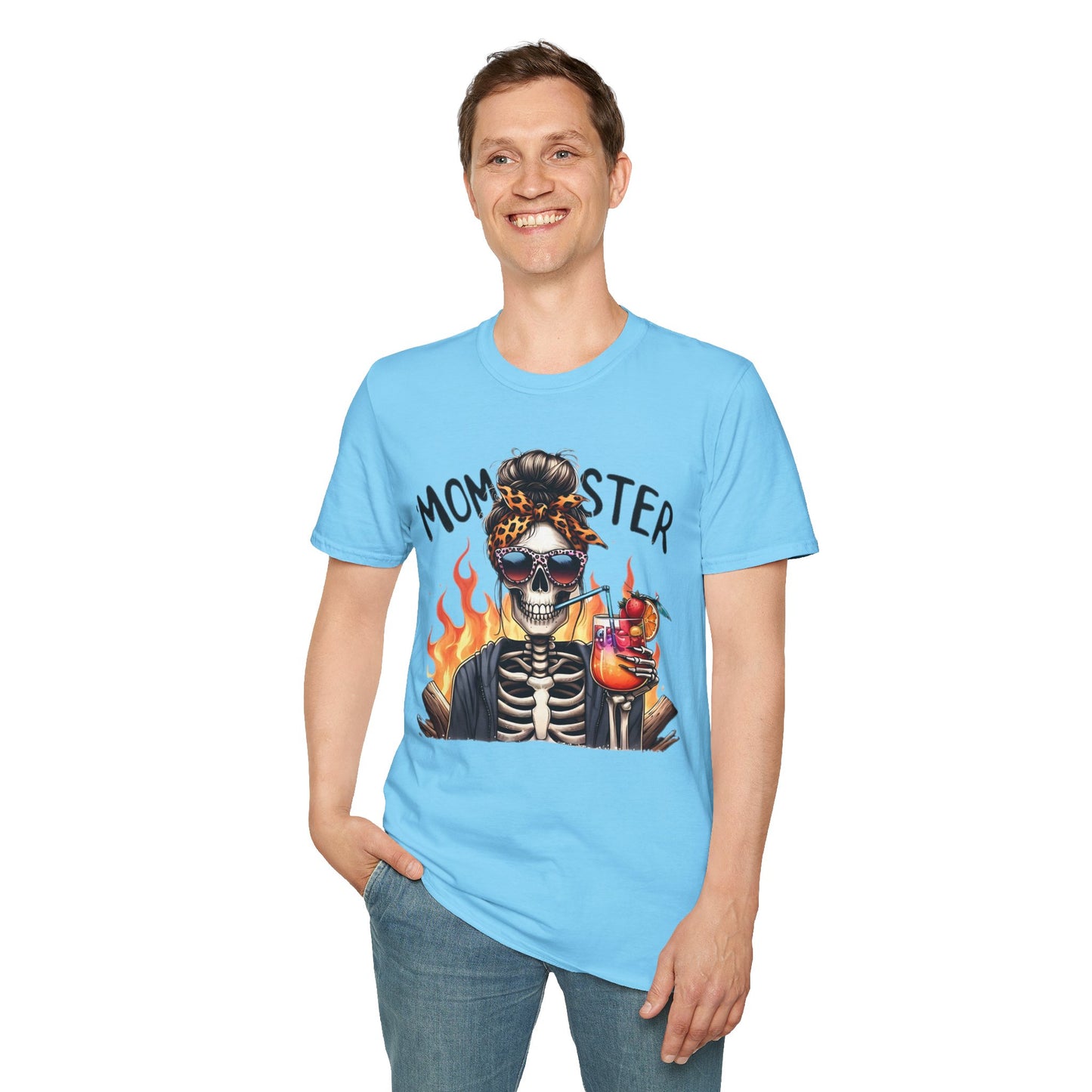 Skull Tee Shirt Unisex Skeleton Shirt Softstyle Gildan 100 Percent Cotton Graphic Tee