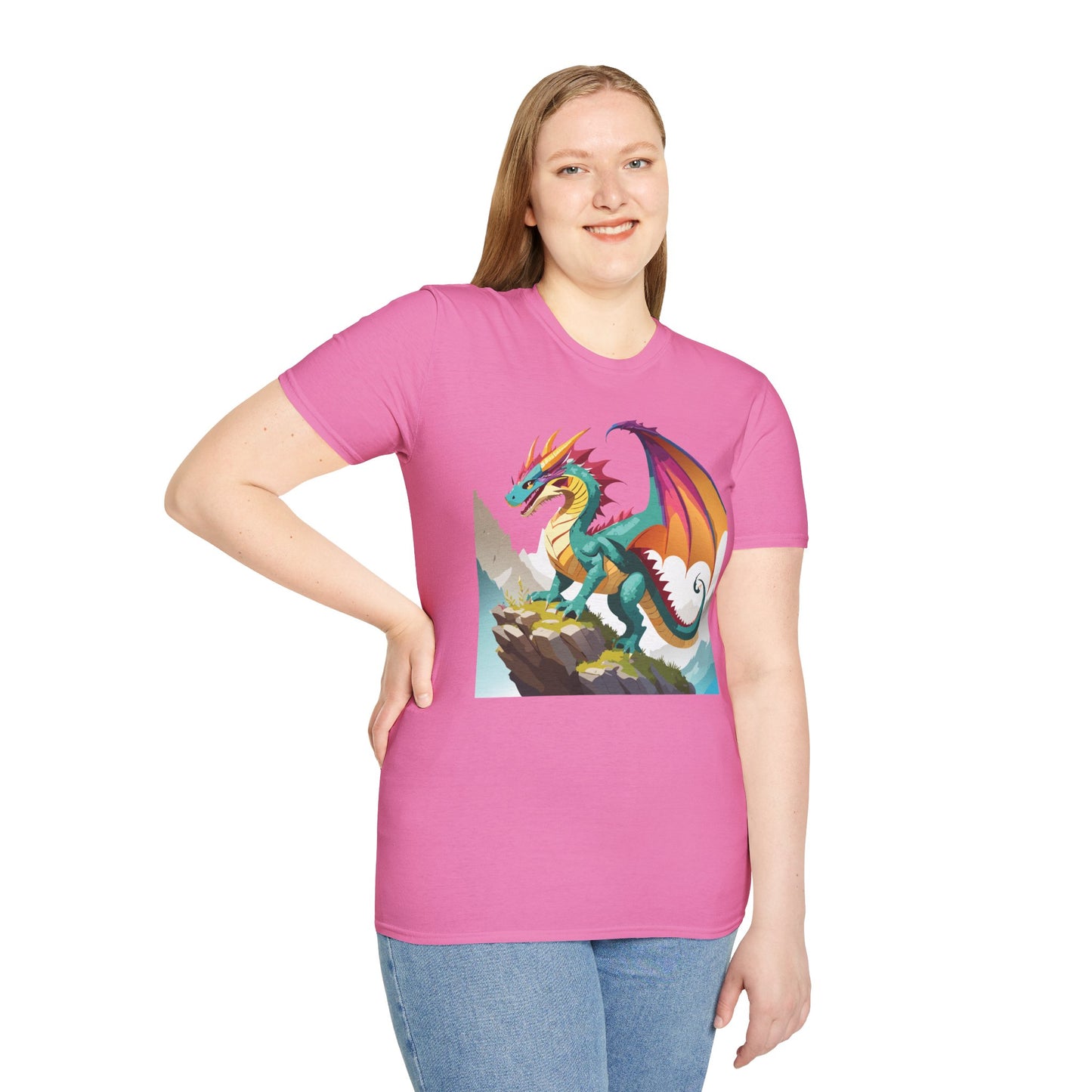 Dragon T Shirt Unisex Dragon Shirt With Animal Art Design Softstyle Cotton Tee Shirt