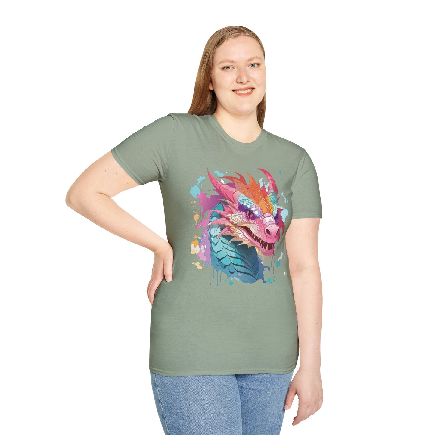 Dragon T Shirt, Dragon Shirt, Shirt with Animals, Animal Shirt