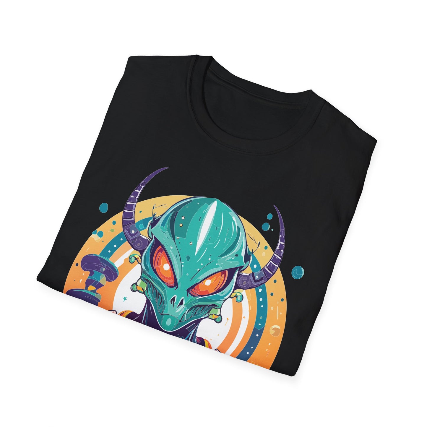 Alien T Shirt Cosmos Shirt Unisex Softstyle Tee 100 Percent Ring Spun Cotton Short Sleeve