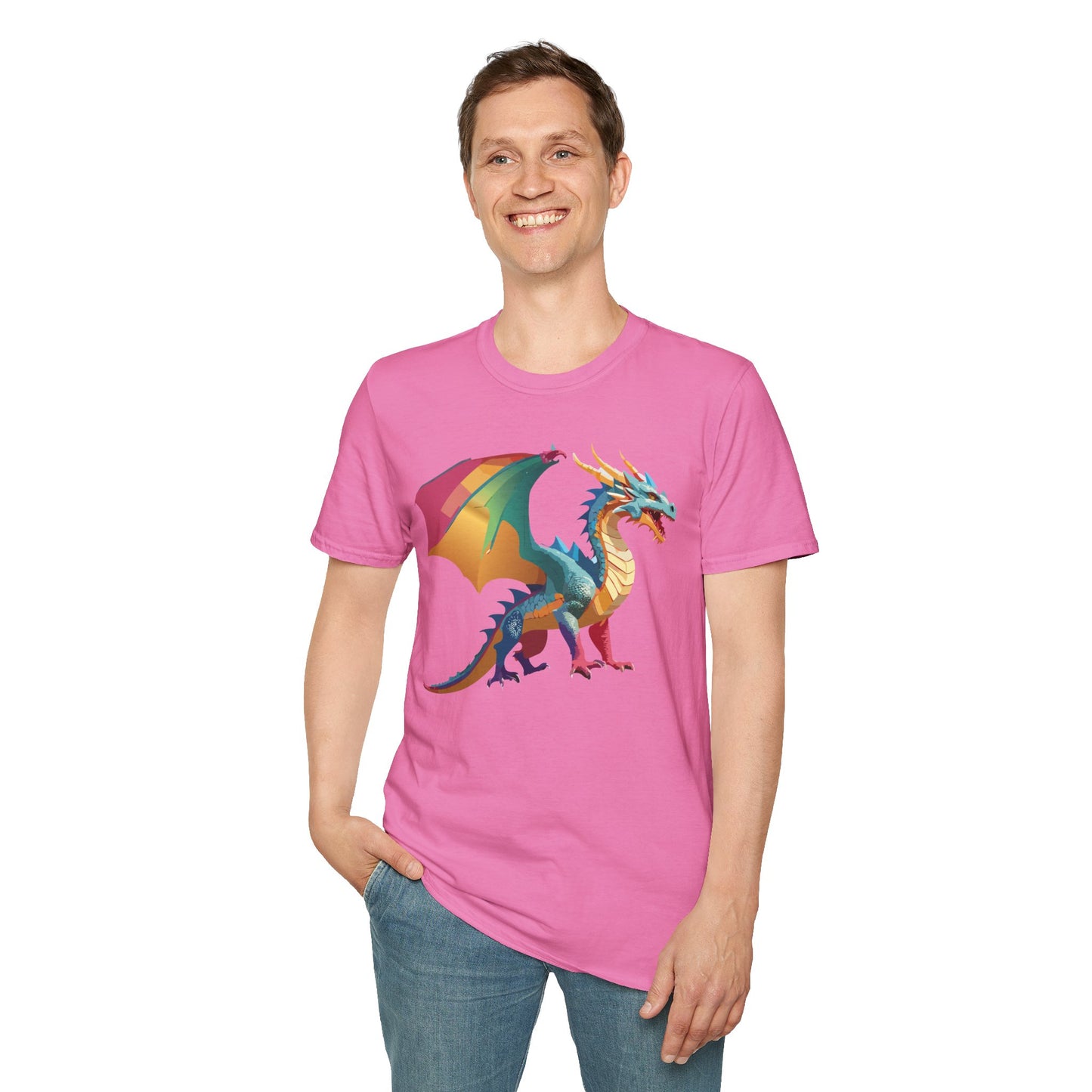 Dragon T Shirt Unisex Dragon Shirt Animal Design Tee Softstyle 100 Percent Ring Spun Cotton
