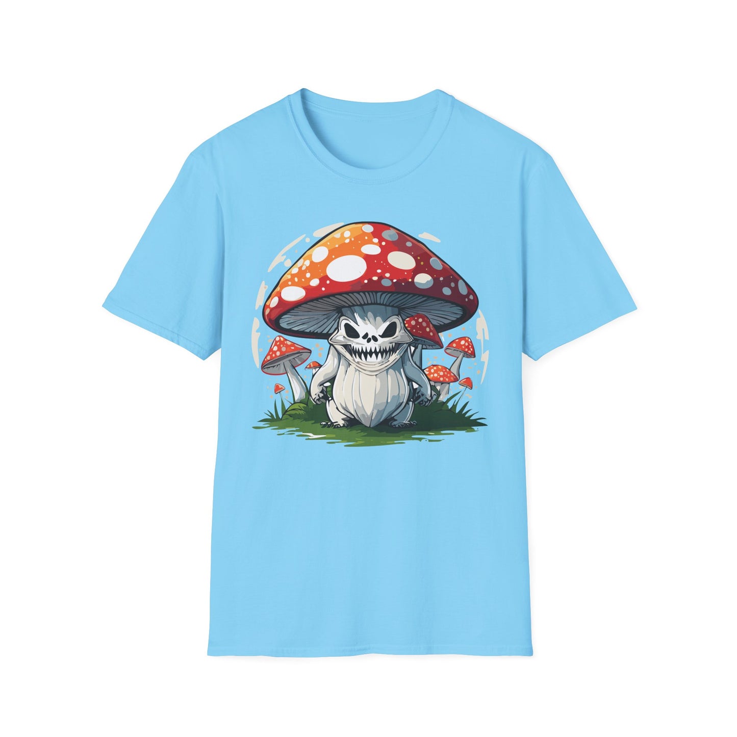 Mashroom Tee Shirt Unisex Softstyle 64000 100 Percent Ring Spun Cotton Funny Mashroom Fungus Design