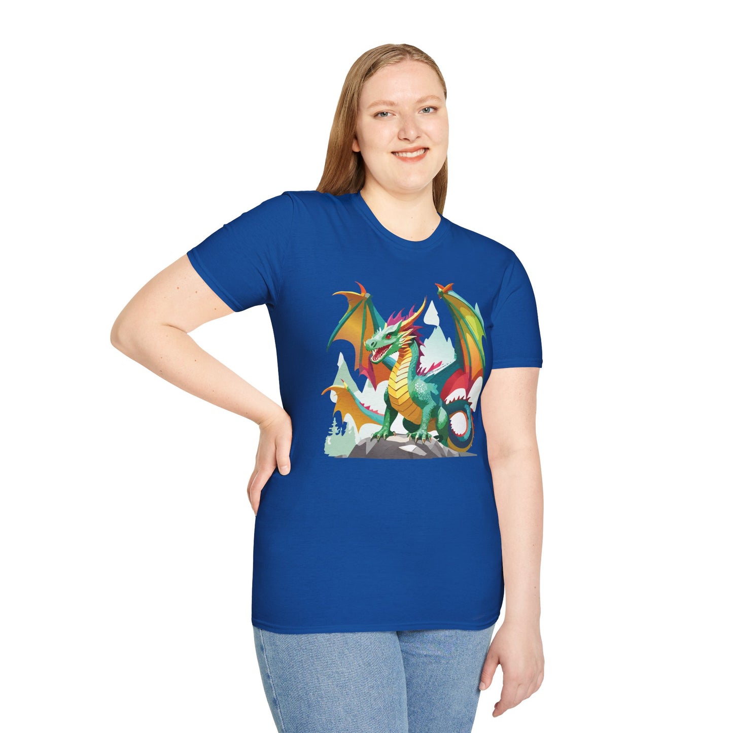 Dragon Graphic T Shirt for Men and Women Unisex Animal Design Softstyle Cotton Tee Premium Quality