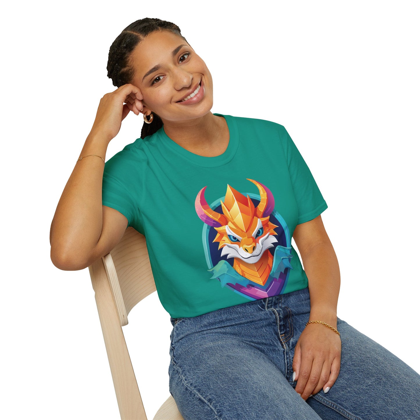 Dragon T Shirt Unisex Gildan Softstyle 64000 Comfortable Cotton Tee With Animal Design