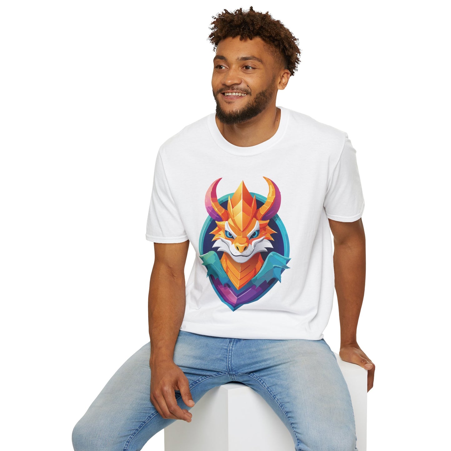 Dragon T Shirt Unisex Gildan Softstyle 64000 Comfortable Cotton Tee With Animal Design
