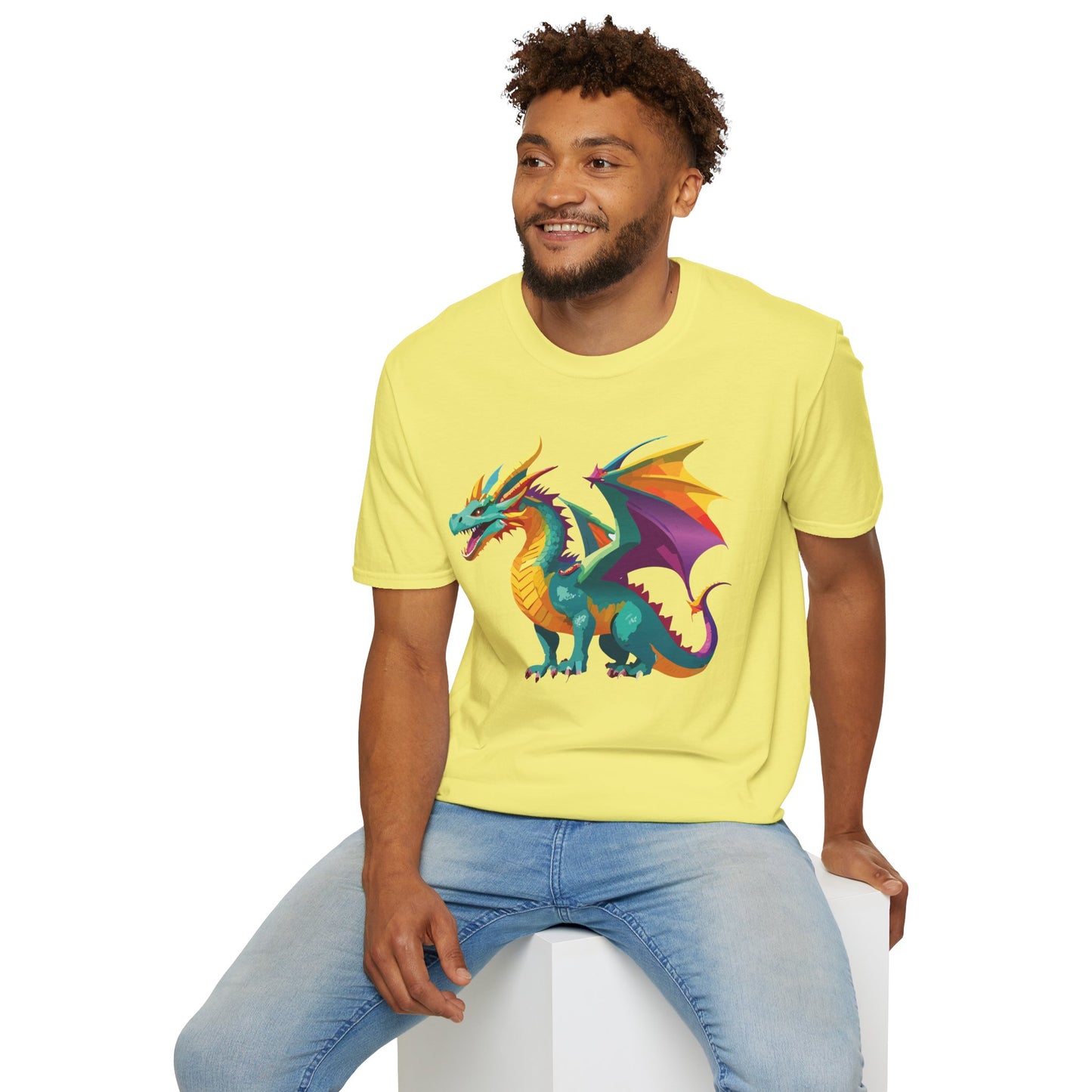 Dragon T Shirt Unisex Short Sleeve Art Design Gildan Softstyle Cotton Tee For Animal Lovers