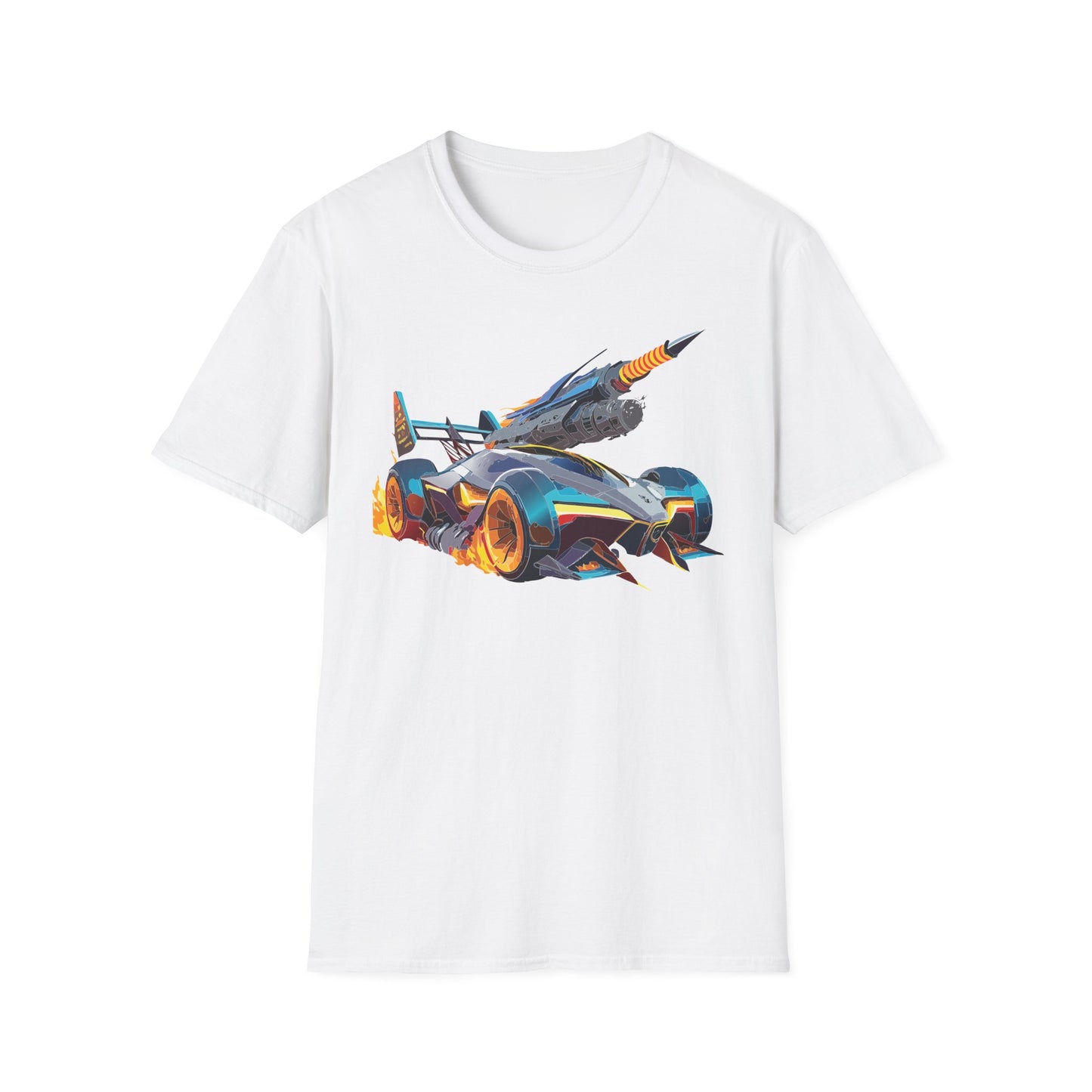 Unisex Car T Shirt Softstyle Cotton Tee With Car Design Hot Wheels Graphic Tee For Men And Women