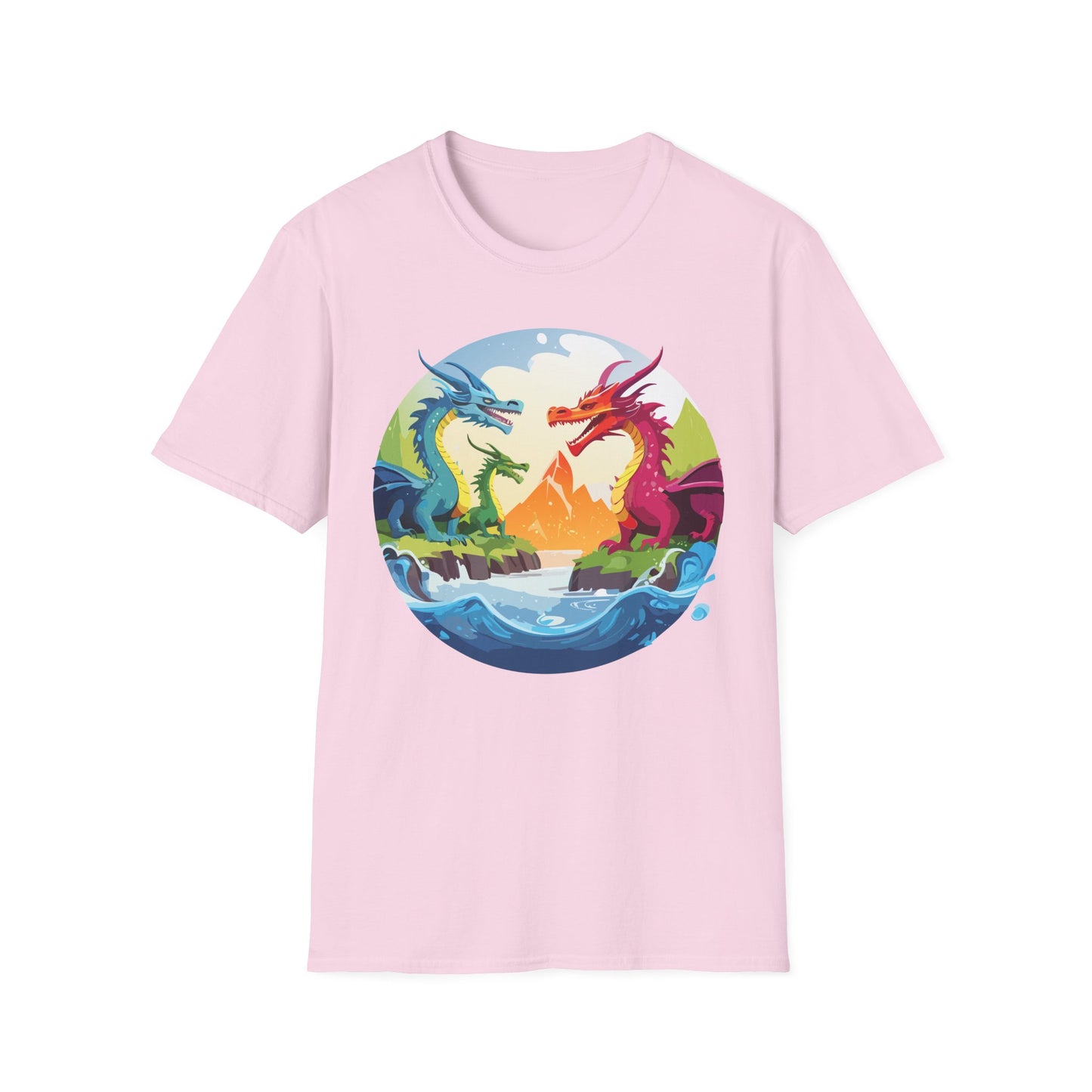 Dragon T Shirt Unisex Dragon Tee 100 Percent Ring Spun Cotton Softstyle Comfort Fit