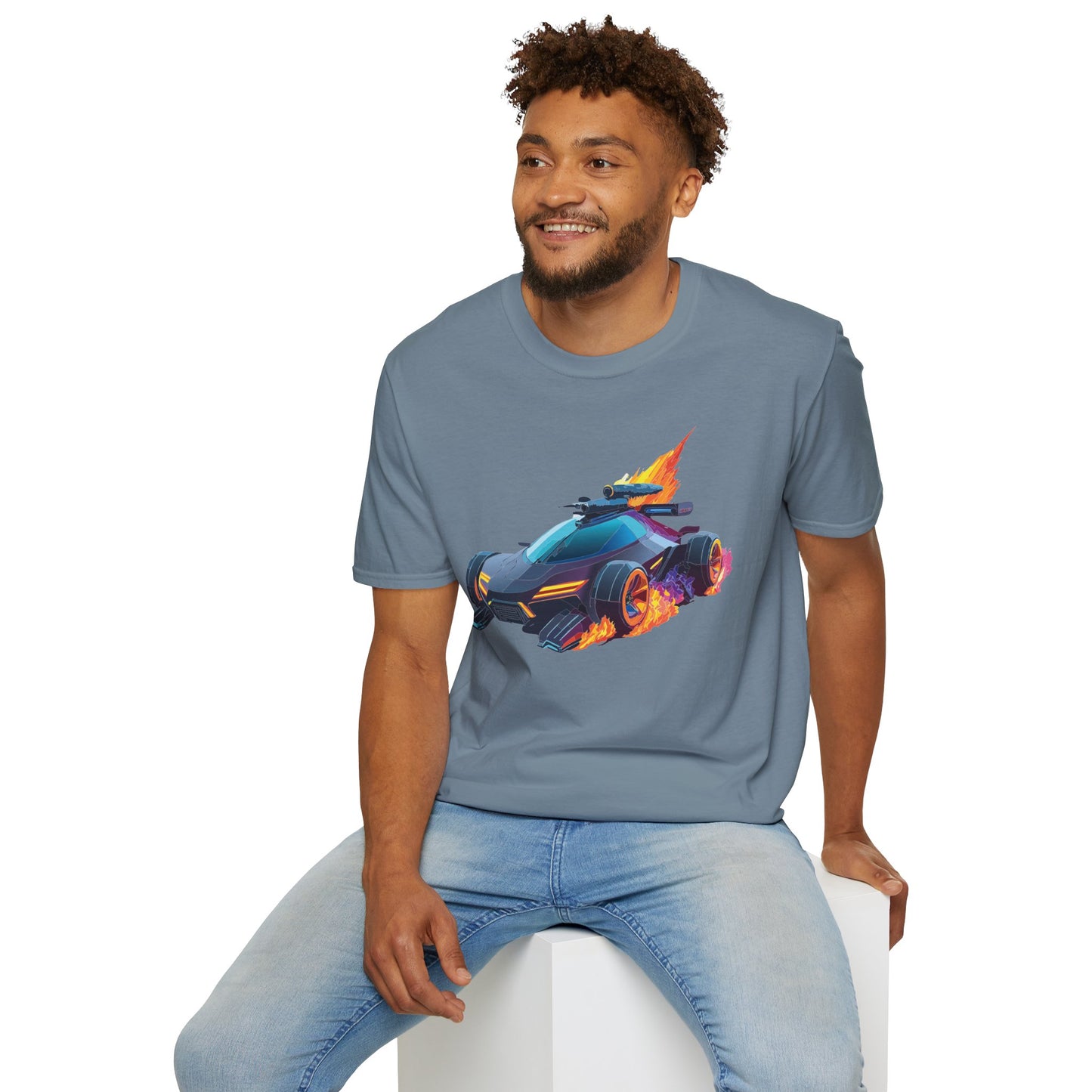 Unisex Car T Shirt Hot Wheels Cars Shirt 100 Percent Ring Spun Cotton Gildan Softstyle Tee