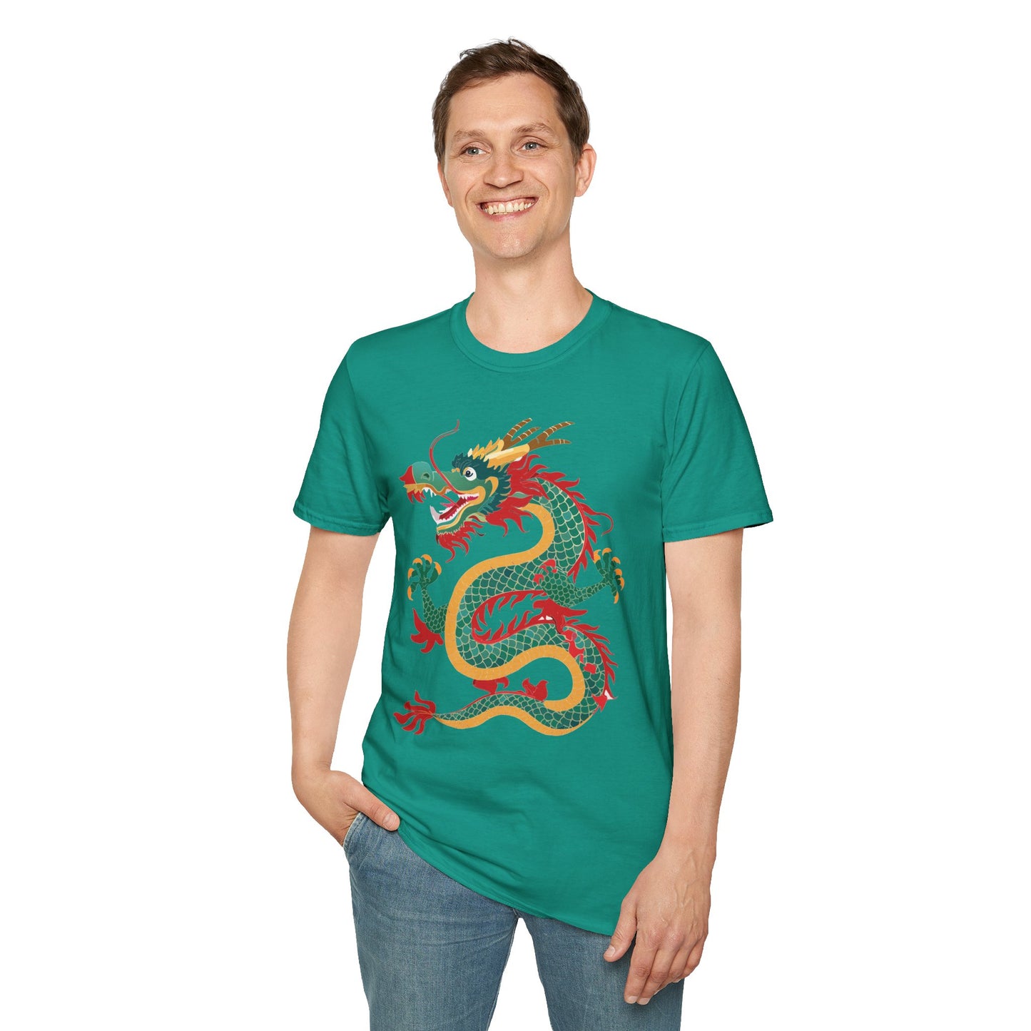 Dragon T Shirt Unisex Dragon Shirt With Animal Art Design Gildan Softstyle Tee 100 Cotton