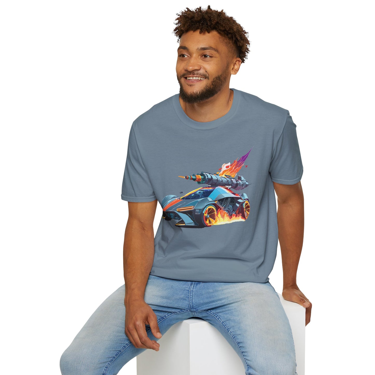 Car T Shirt for Car Lovers Unisex Softstyle Tee 64000 Hot Wheels Design Shirt with Cars