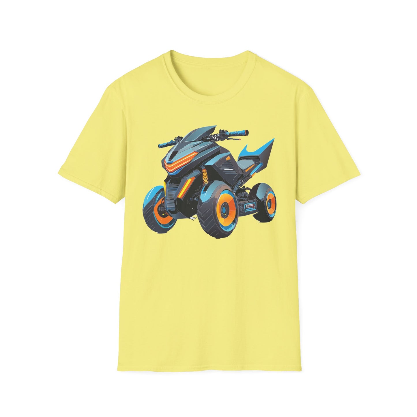 Unisex Motorcycle Art Design T Shirt Softstyle 64000 MTB Graphic Tee For Riders