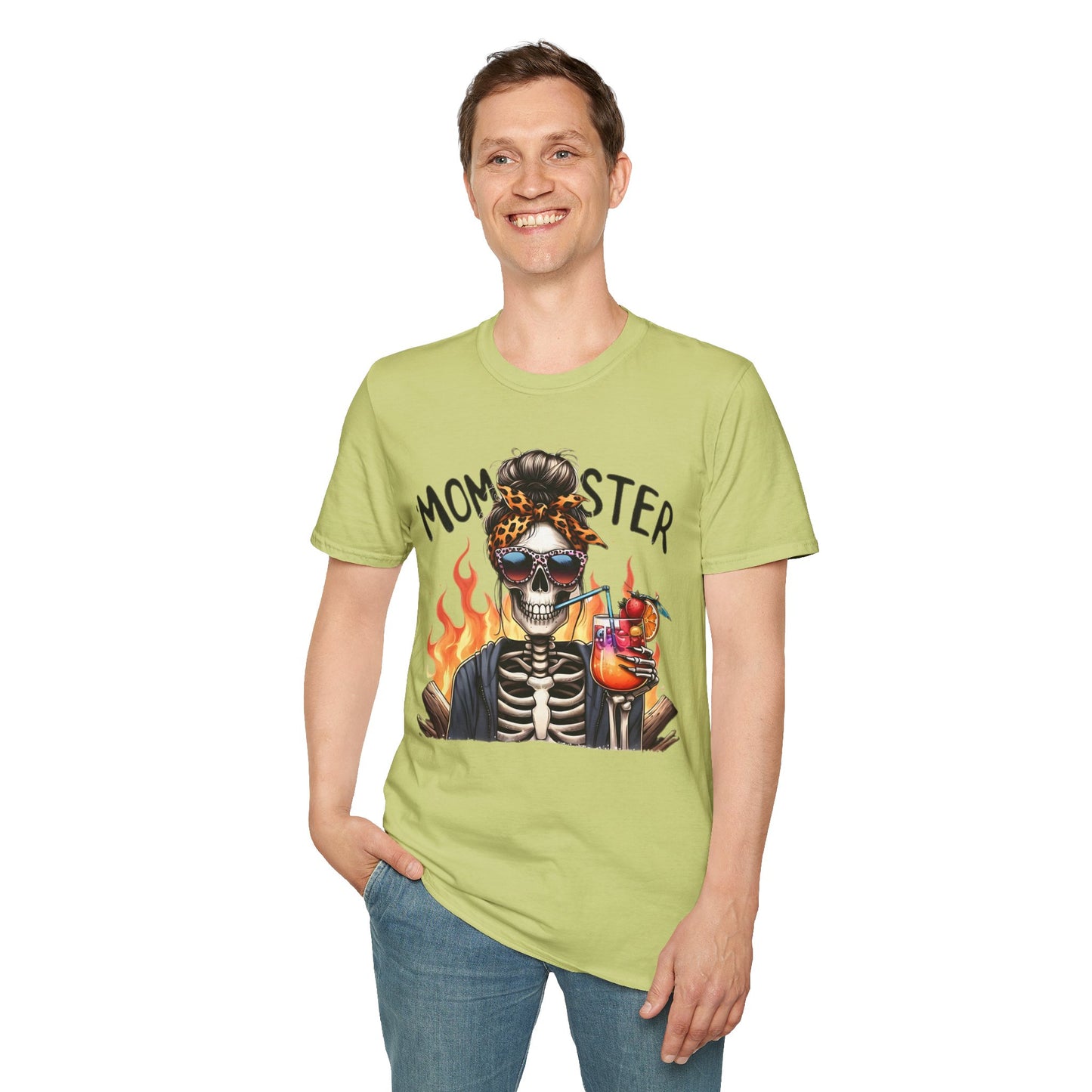 Skull Tee Shirt Unisex Skeleton Shirt Softstyle Gildan 100 Percent Cotton Graphic Tee
