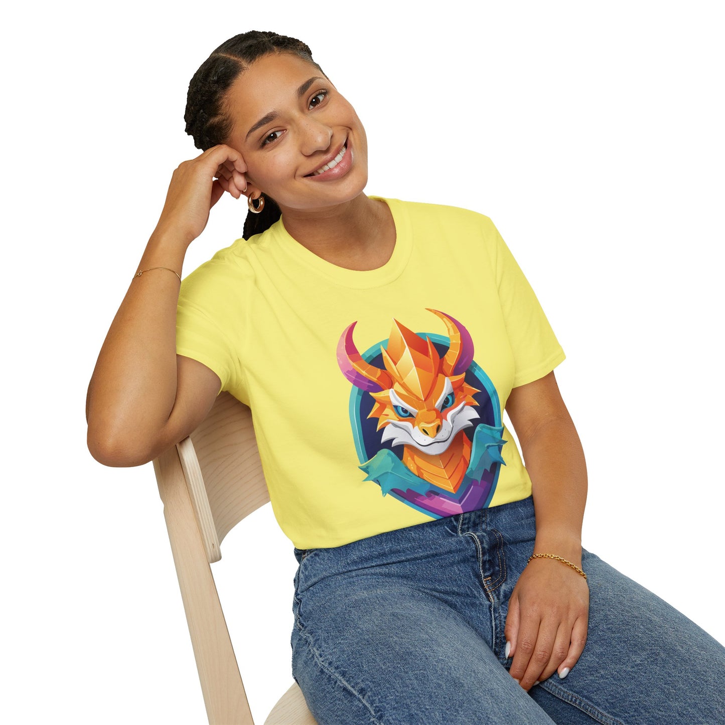 Dragon T Shirt Unisex Gildan Softstyle 64000 Comfortable Cotton Tee With Animal Design