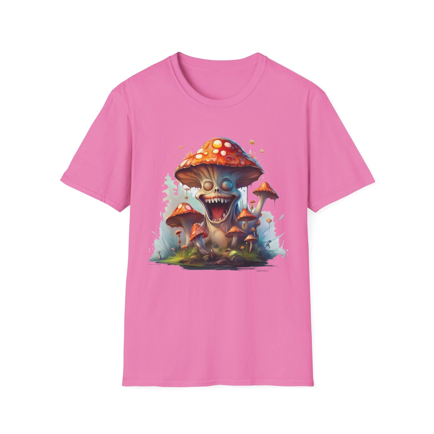Mashroom Short Sleeve Tee Unisex Funny Mashroom Shirt With Fungus Graphic Gildan Softstyle 64000