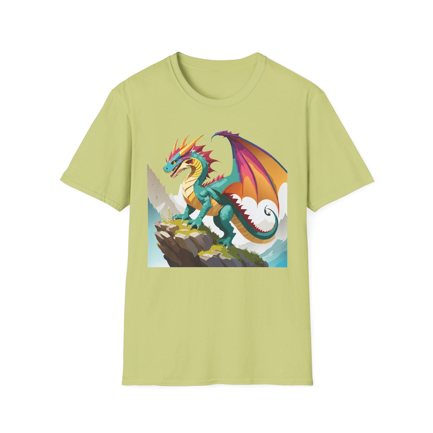 Dragon T Shirt Unisex Dragon Shirt With Animal Art Design Softstyle Cotton Tee Shirt