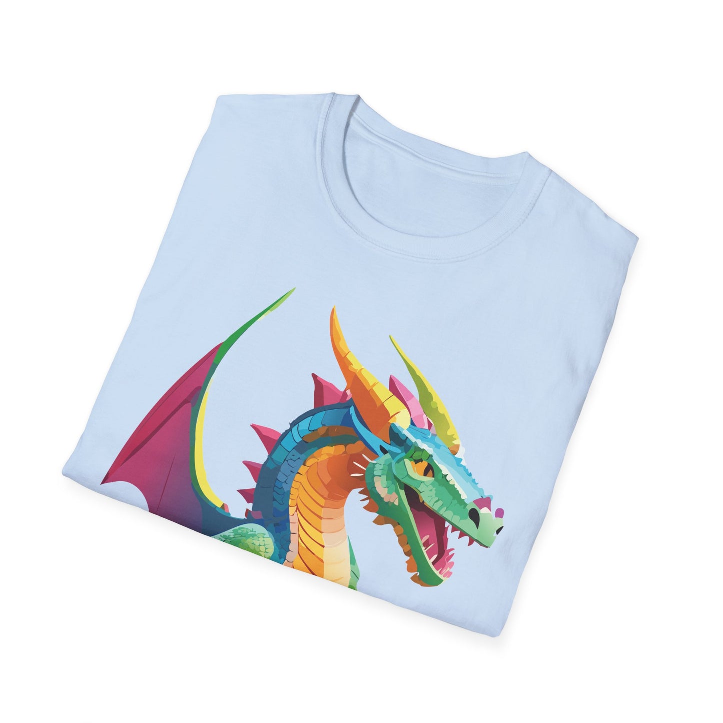 Unisex Dragon Graphic Tee Softstyle Short Sleeve T Shirt Made From Ring Spun Cotton