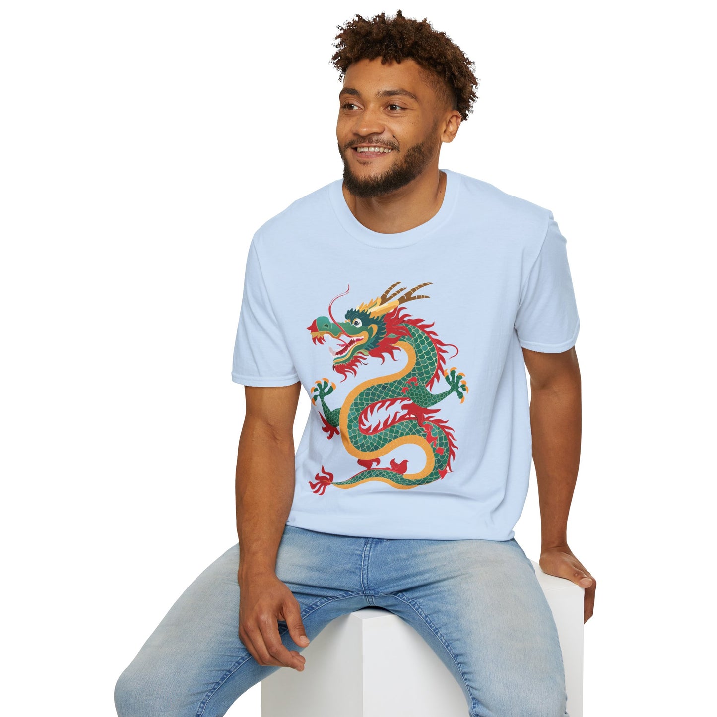 Dragon T Shirt Unisex Dragon Shirt With Animal Art Design Gildan Softstyle Tee 100 Cotton