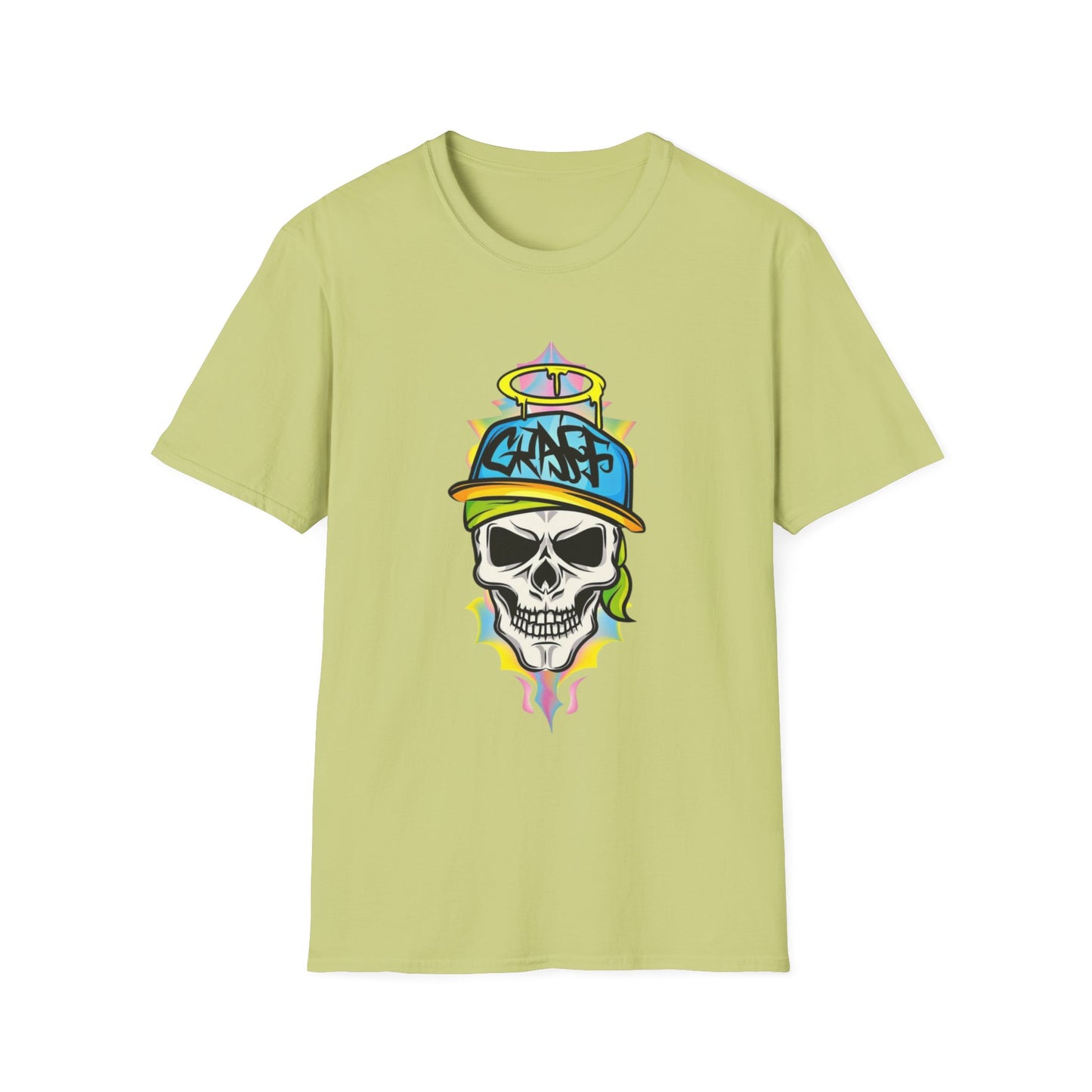 Unisex Skull Graphic Tee Shirt With Skeleton Design Softstyle 64000 100 Percent Ring Spun Cotton