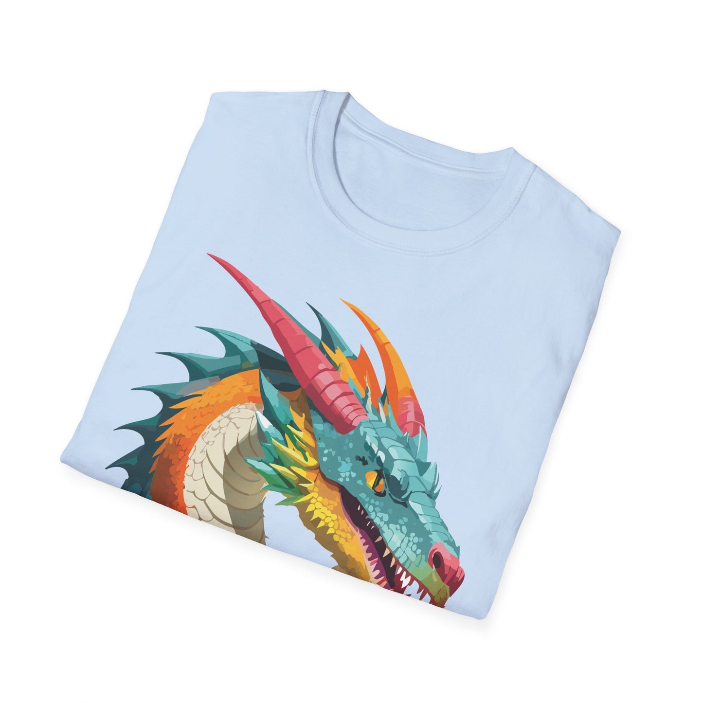 Dragon T Shirt Unisex Softstyle Art Design Tee With Animals Theme Gildan 64000 Premium Quality