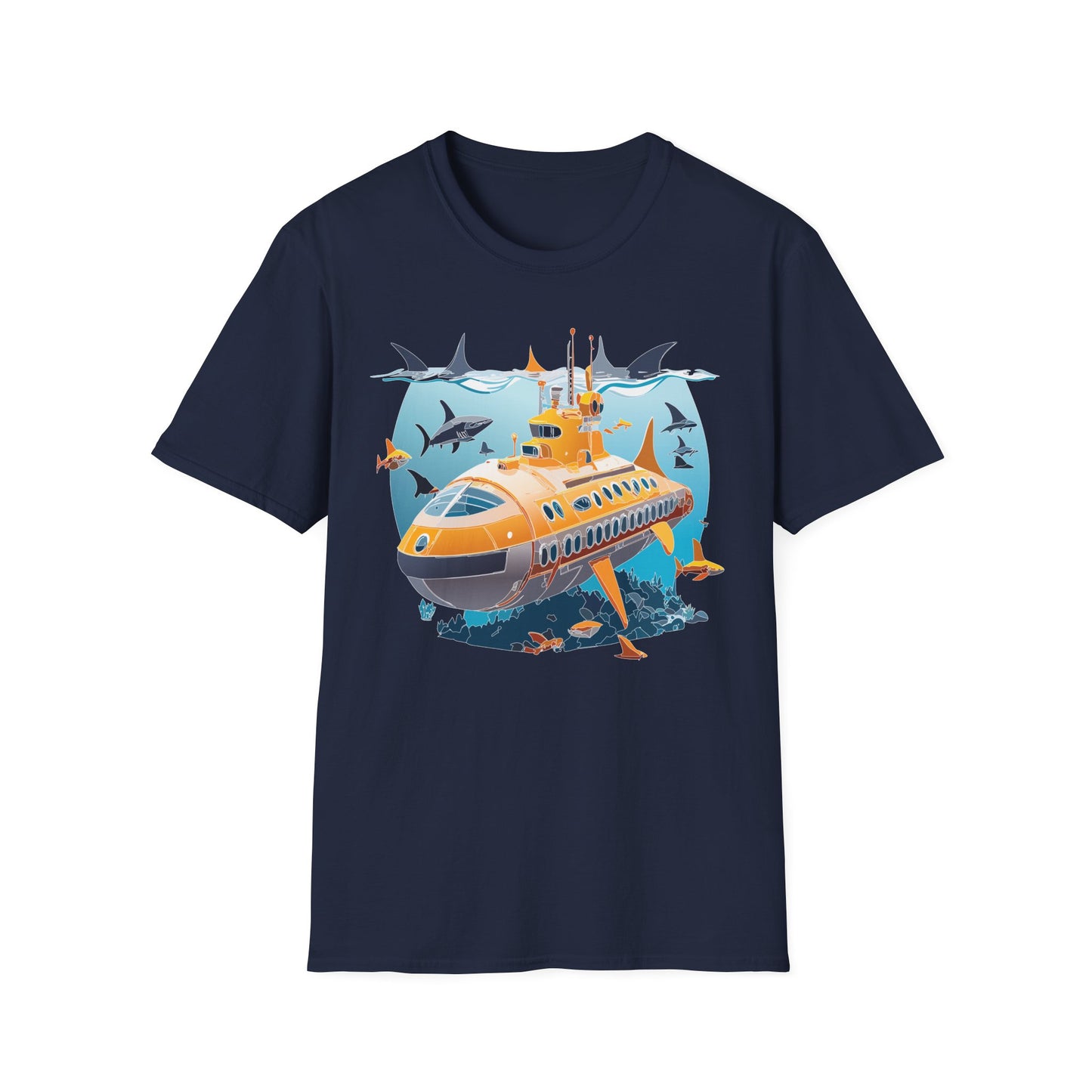 Ocean Tee Shirt, Ocean Shirt, Shirt with Ocean, U boat Tees, Shirt with U-Boat