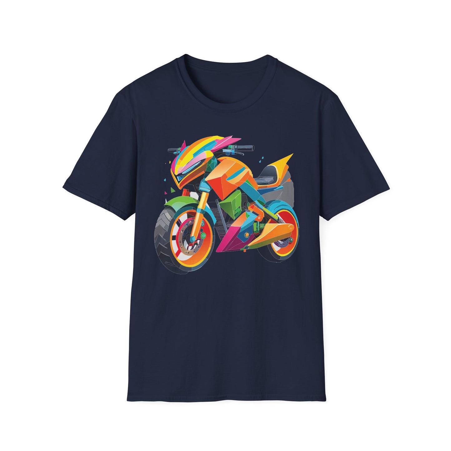 Unisex Bike T Shirt Moto Shirt MTB T Shirt With Art Design Softstyle Cotton Tee For Enthusiasts