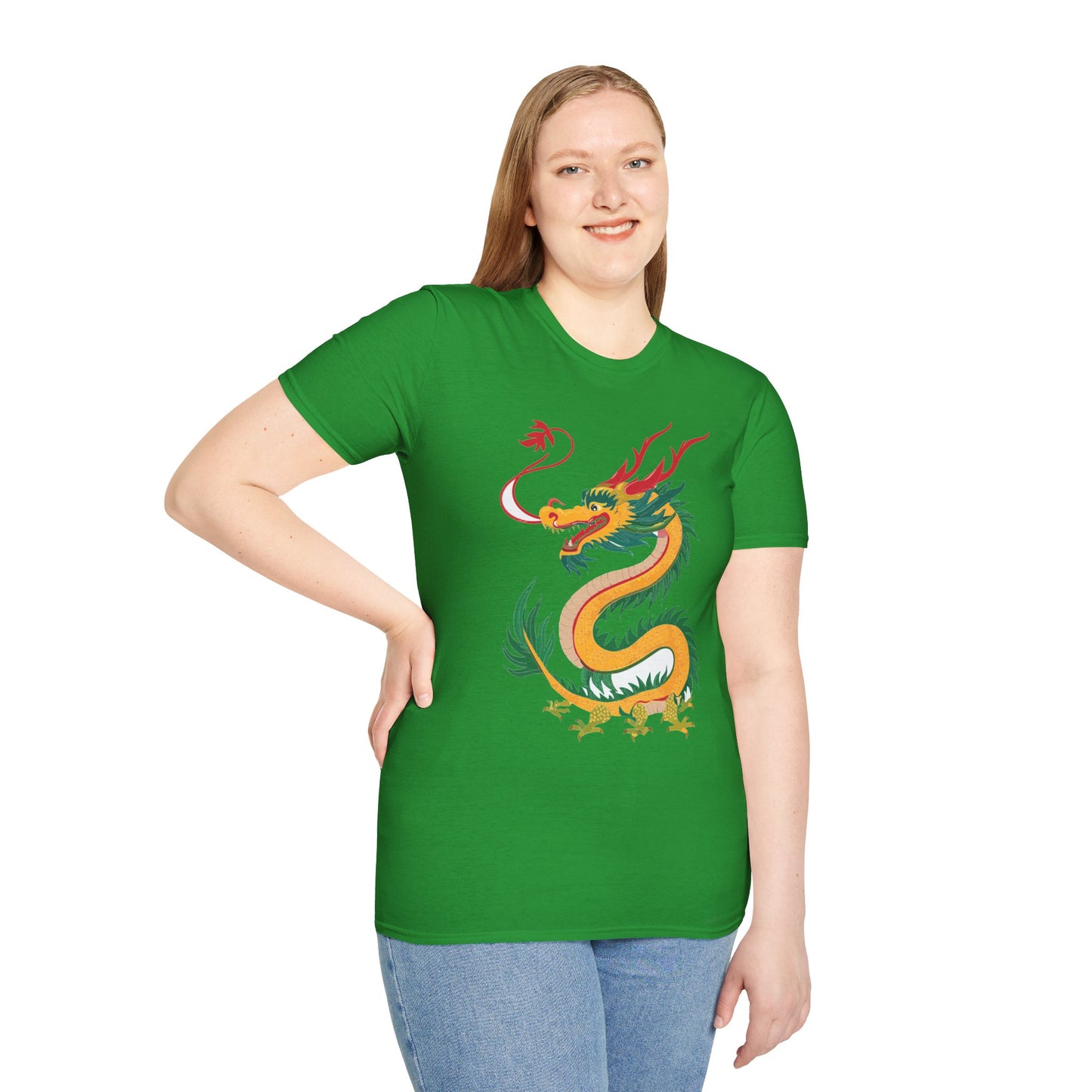 Dragon T Shirt Unisex Dragon Shirt Animal Shirt Gildan Softstyle 64000 100 Percent Cotton Tee