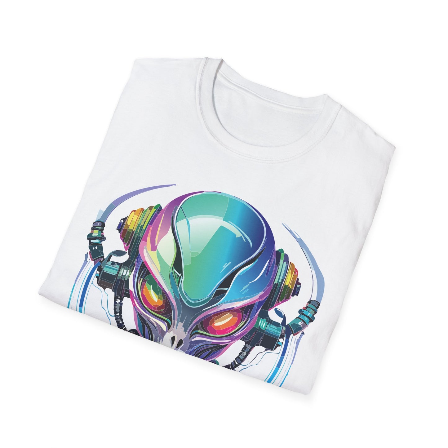 Alien Cosmos T Shirt Unisex Softstyle 64000 Tee With Alien Space Design 100 Percent Ringspun Cotton