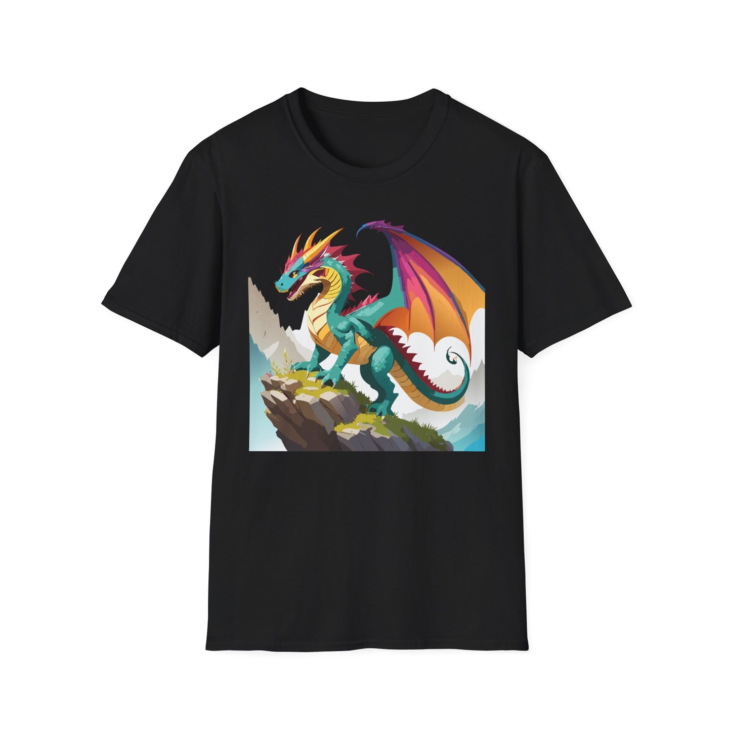 Dragon T Shirt Unisex Dragon Shirt With Animal Art Design Softstyle Cotton Tee Shirt
