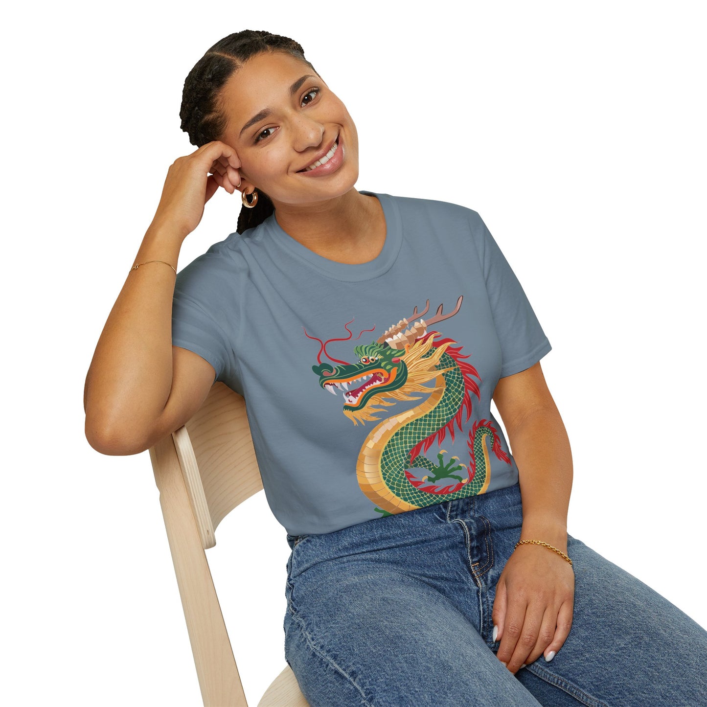Dragon T Shirt Unisex Dragon Shirt With Animal Art Design Gildan Softstyle 64000 Tee