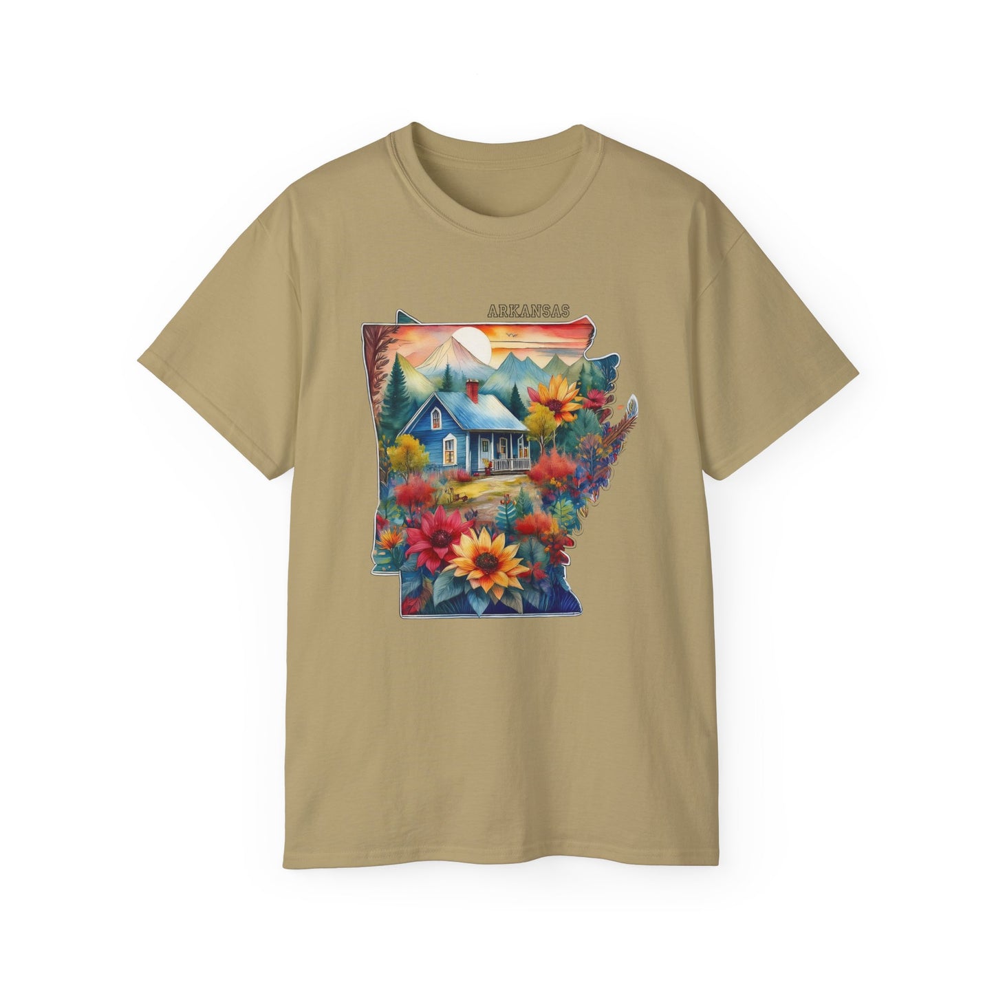 Arkansas Graphic Unisex Cotton T‑Shirt 2