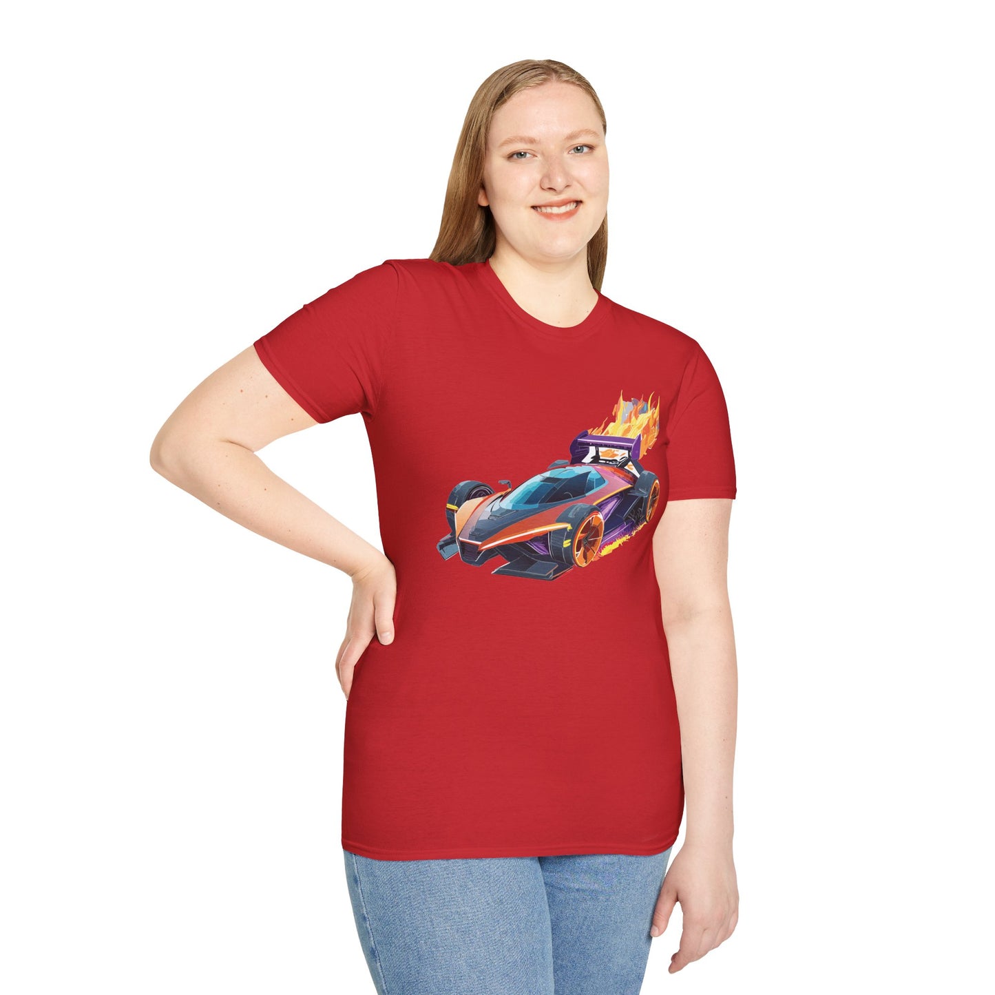 Unisex Car T Shirt Hot Wheels Graphic Tee Car Shirt Gildan Softstyle 64000 Cotton Tee