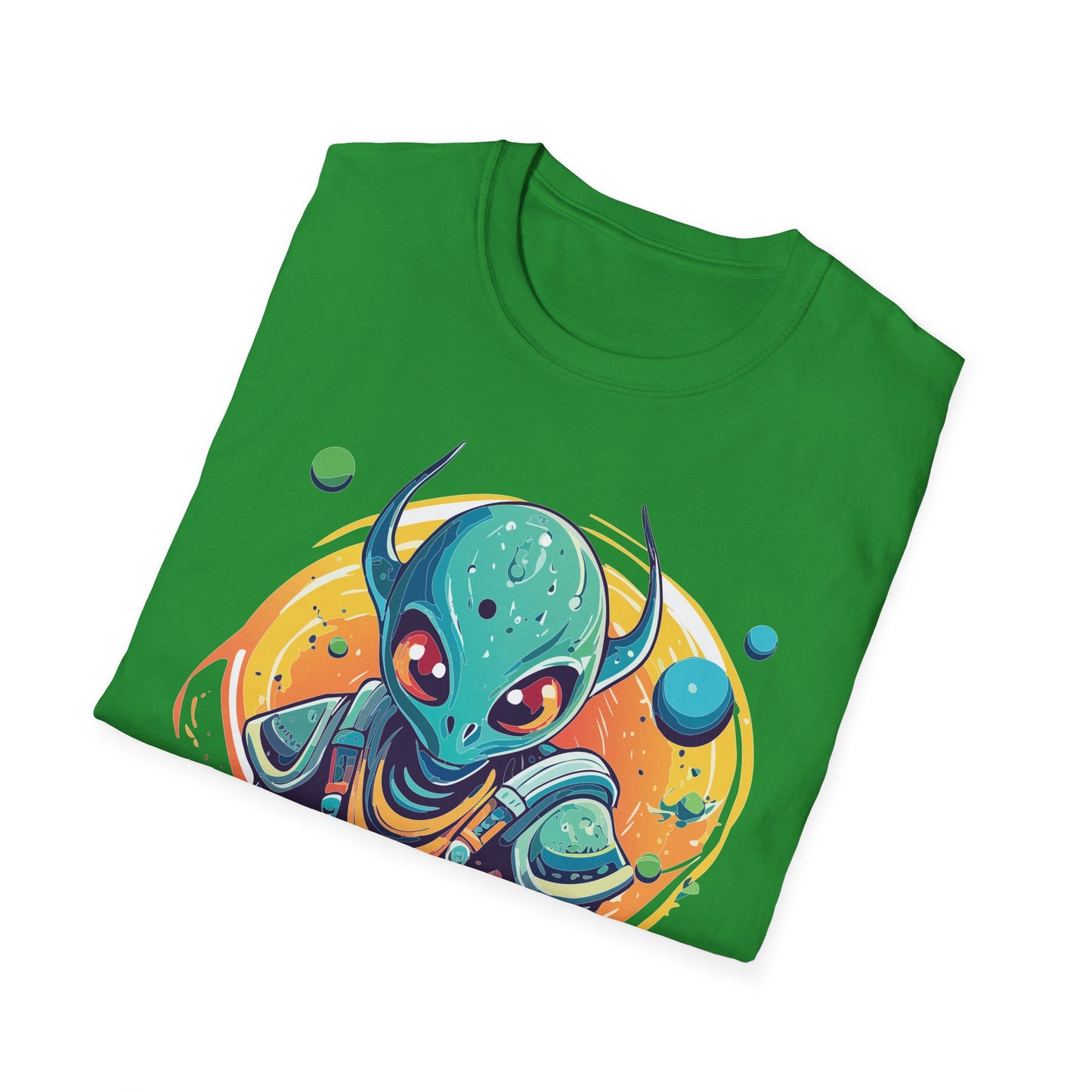 Alien Cosmos Shirt Unisex Softstyle Tee With Alien Art Design Space Theme Graphic Tee