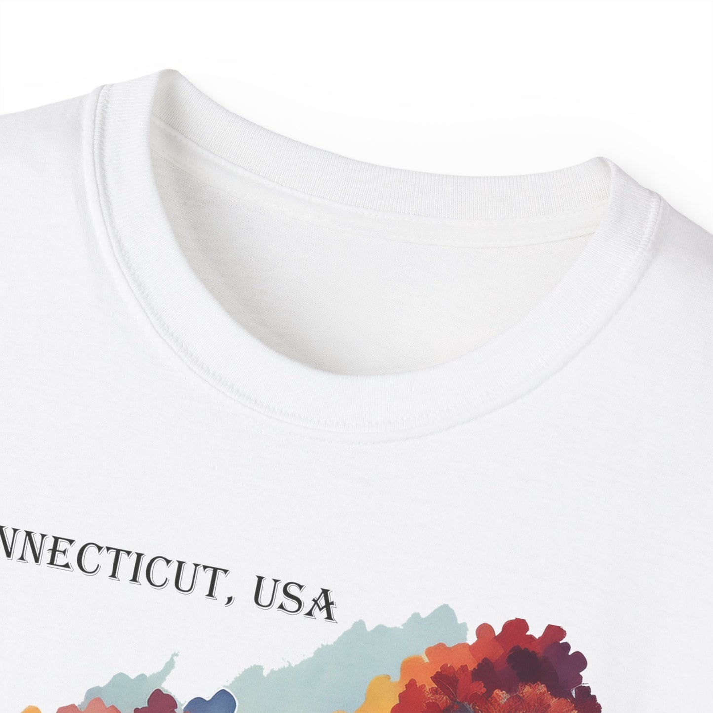 Connecticut Graphic Unisex Cotton T‑Shirt 1