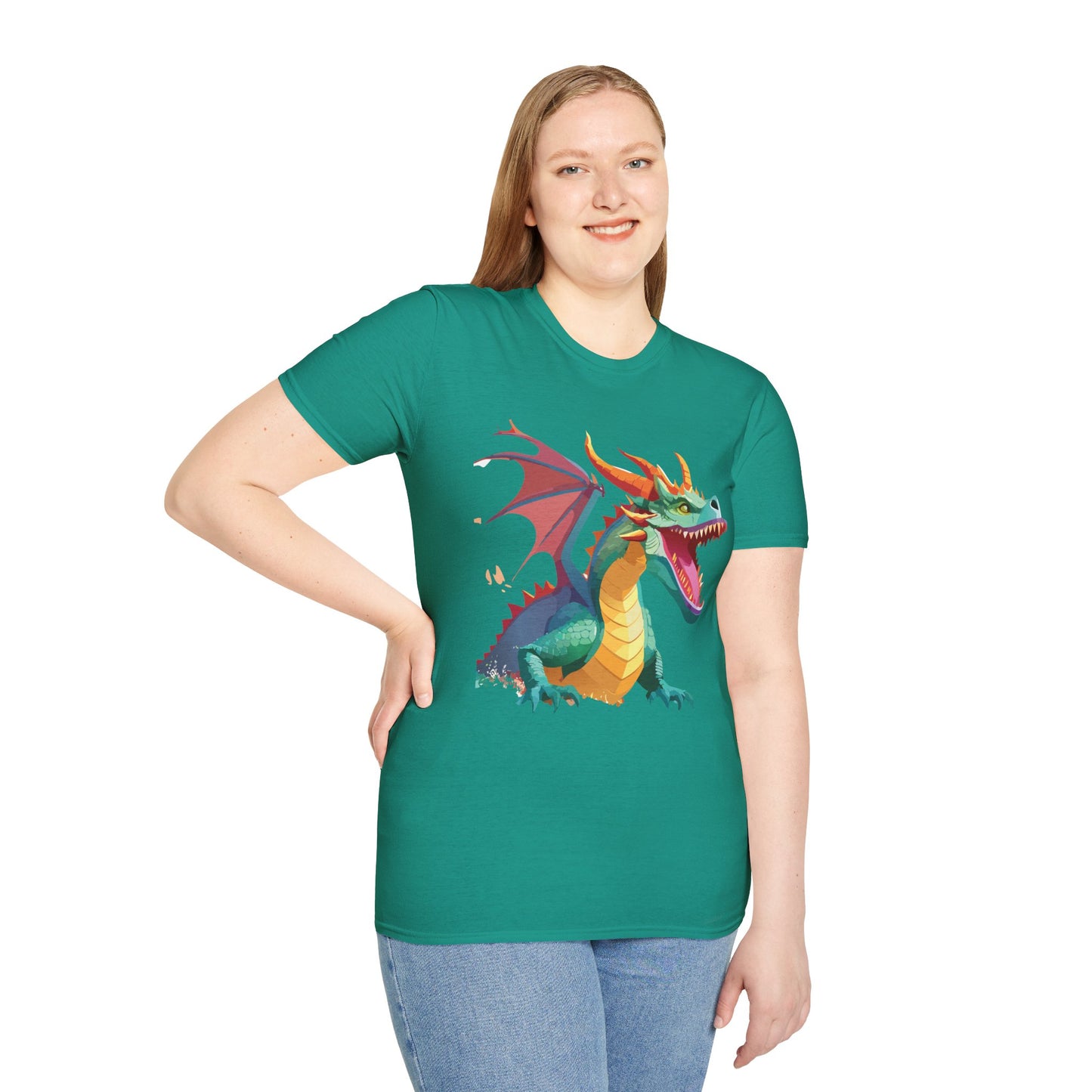 Dragon Graphic T Shirt Unisex Softstyle Cotton Tee Dragon Art Shirt For Men Women