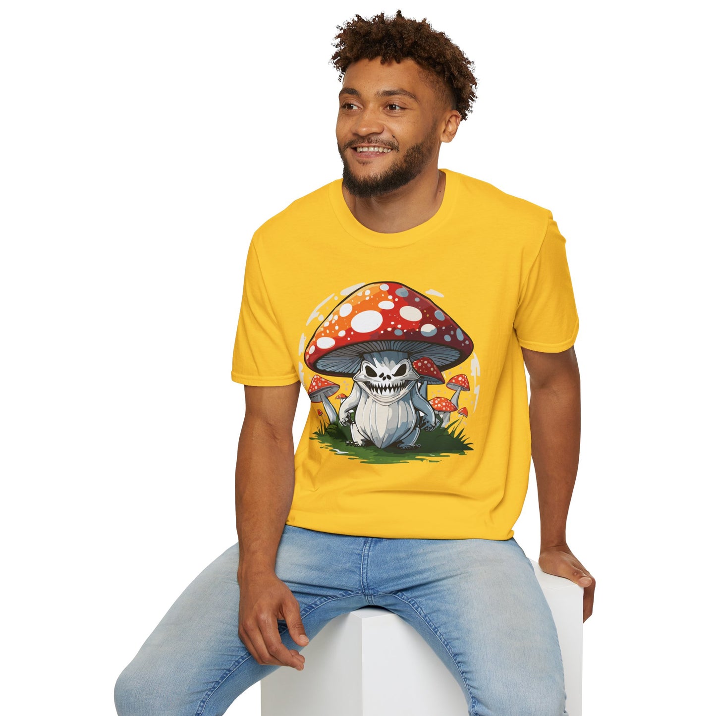 Mashroom Tee Shirt Unisex Softstyle 64000 100 Percent Ring Spun Cotton Funny Mashroom Fungus Design