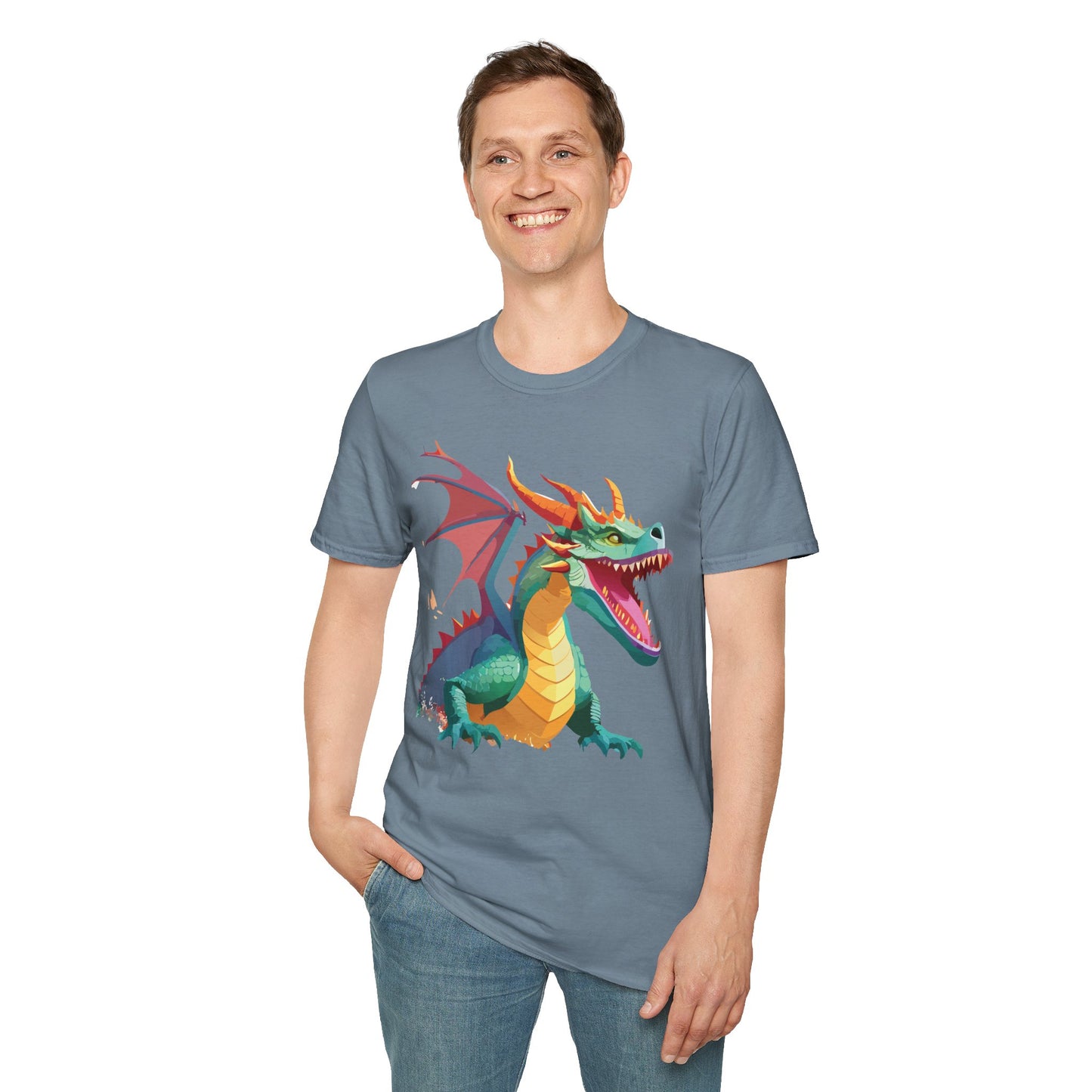 Dragon Graphic T Shirt Unisex Softstyle Cotton Tee Dragon Art Shirt For Men Women