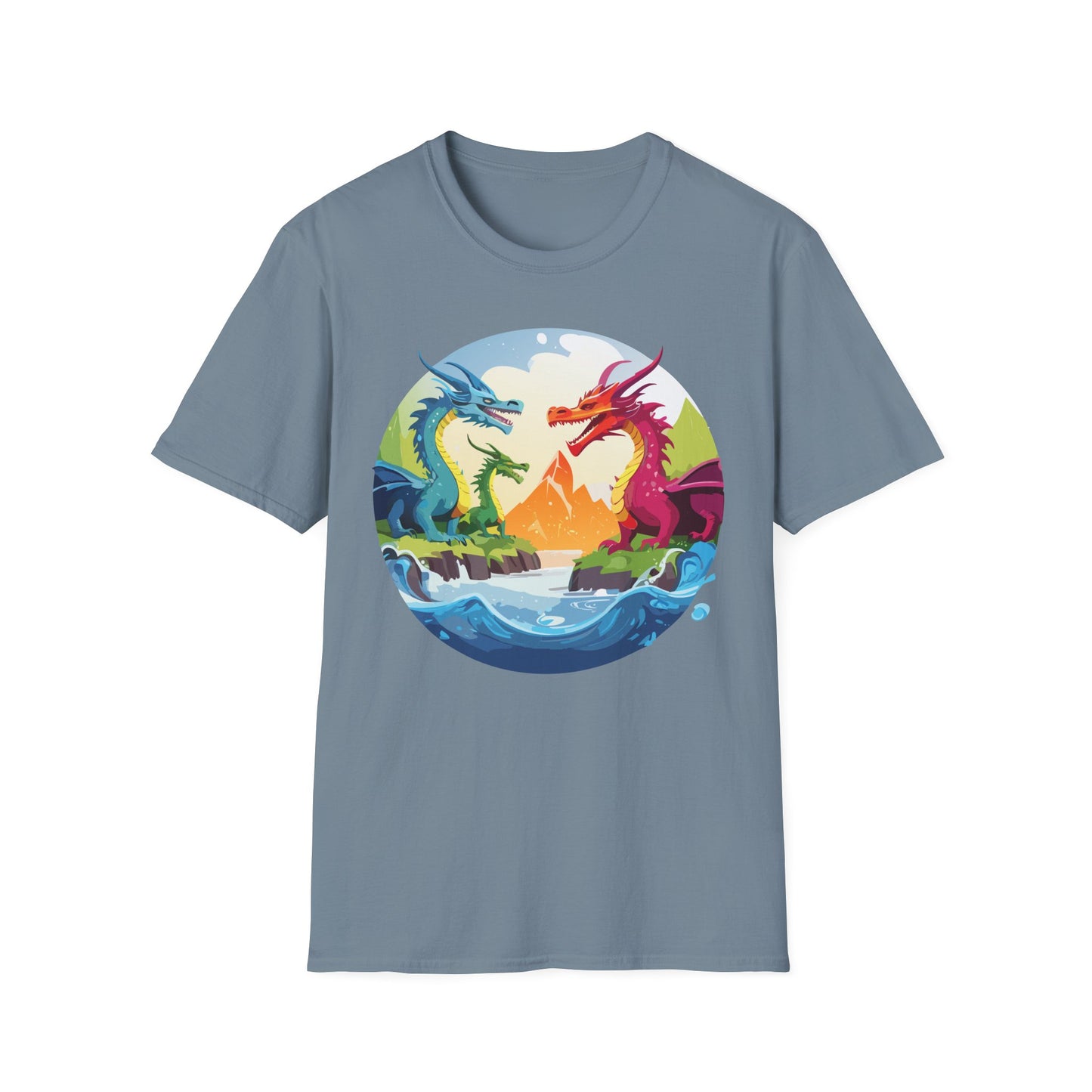 Dragon T Shirt Unisex Dragon Tee 100 Percent Ring Spun Cotton Softstyle Comfort Fit