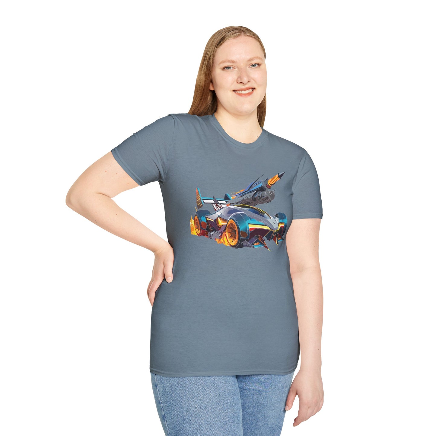 Unisex Car T Shirt Softstyle Cotton Tee With Car Design Hot Wheels Graphic Tee For Men And Women