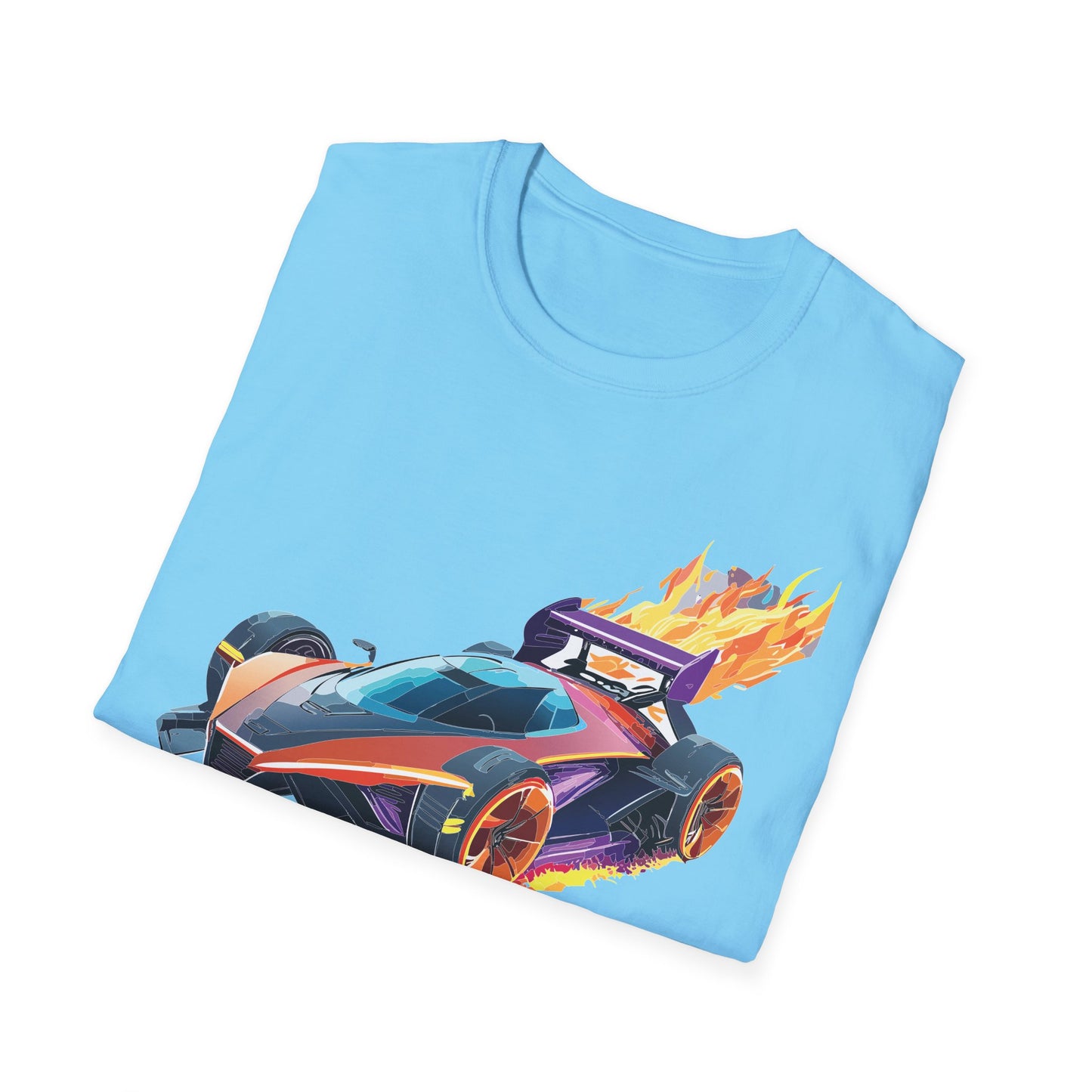 Unisex Car T Shirt Hot Wheels Graphic Tee Car Shirt Gildan Softstyle 64000 Cotton Tee