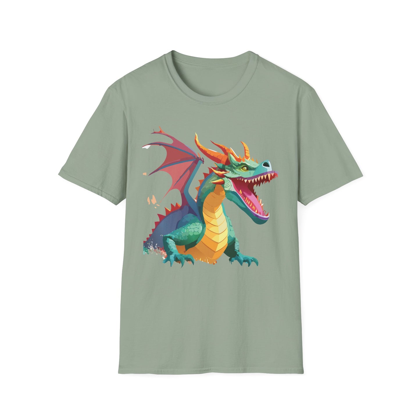 Dragon Graphic T Shirt Unisex Softstyle Cotton Tee Dragon Art Shirt For Men Women