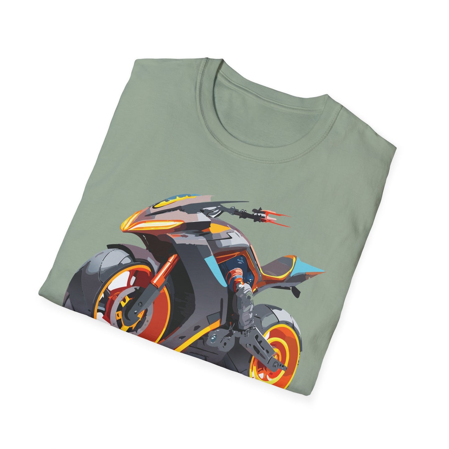 Unisex Bike T Shirt With Motorcycle Graphic MTB Tee Cotton Softstyle Comfort For Riders
