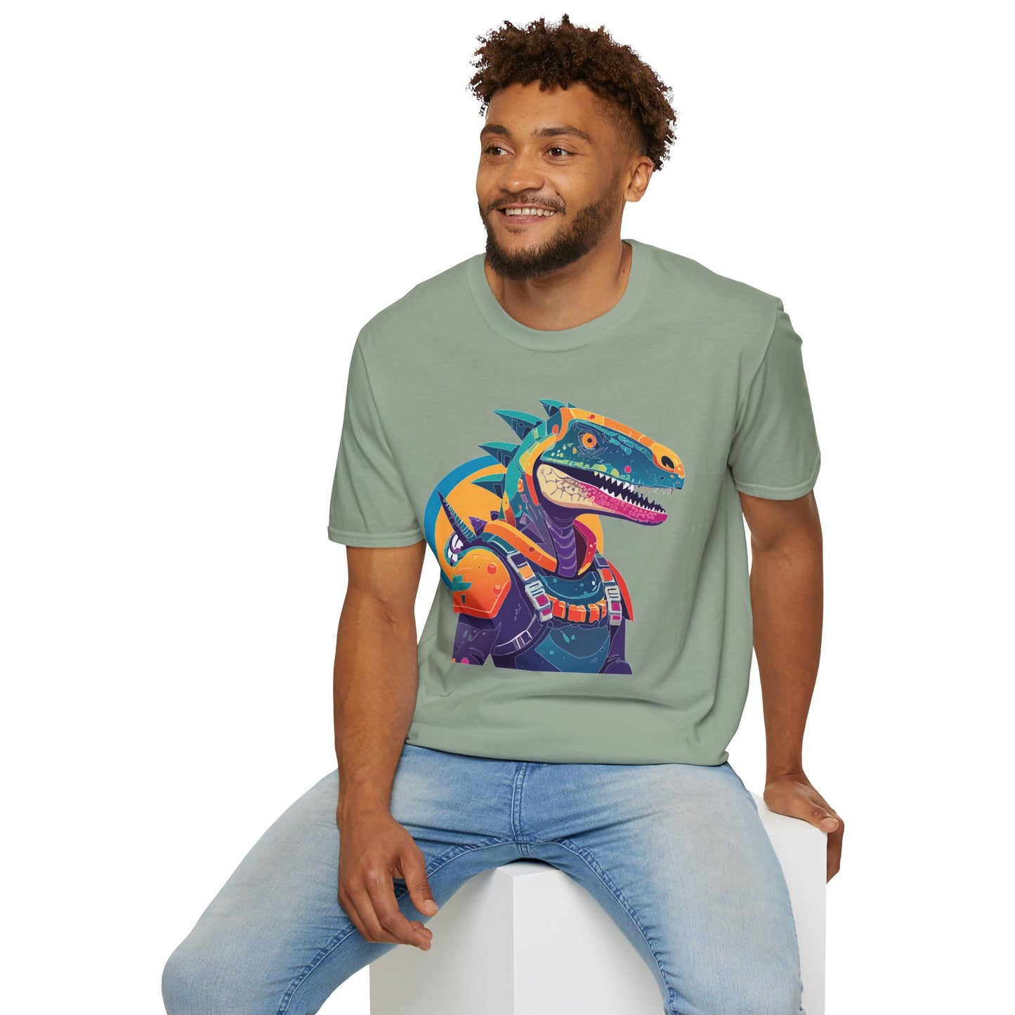 Unisex Alien Cosmos Shirt With Art Design Gildan Softstyle 64000 Short Sleeve Tee