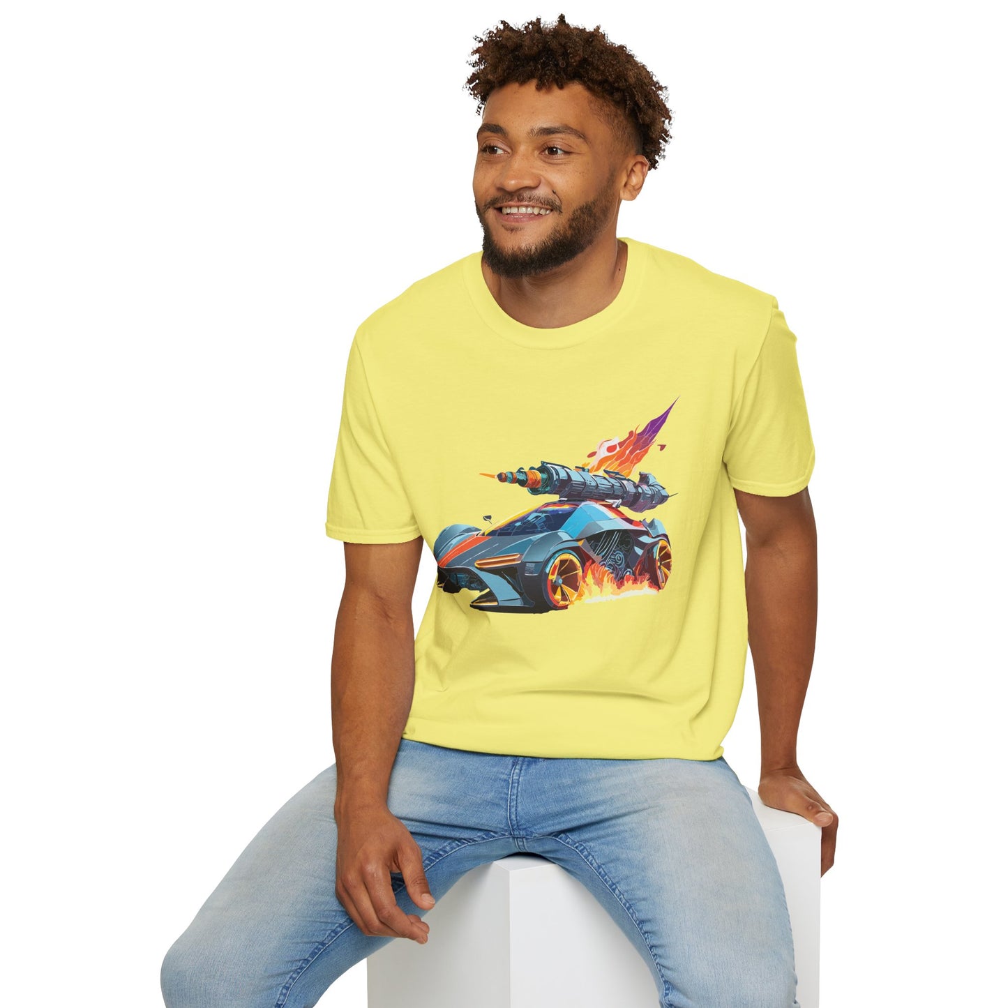 Car T Shirt for Car Lovers Unisex Softstyle Tee 64000 Hot Wheels Design Shirt with Cars