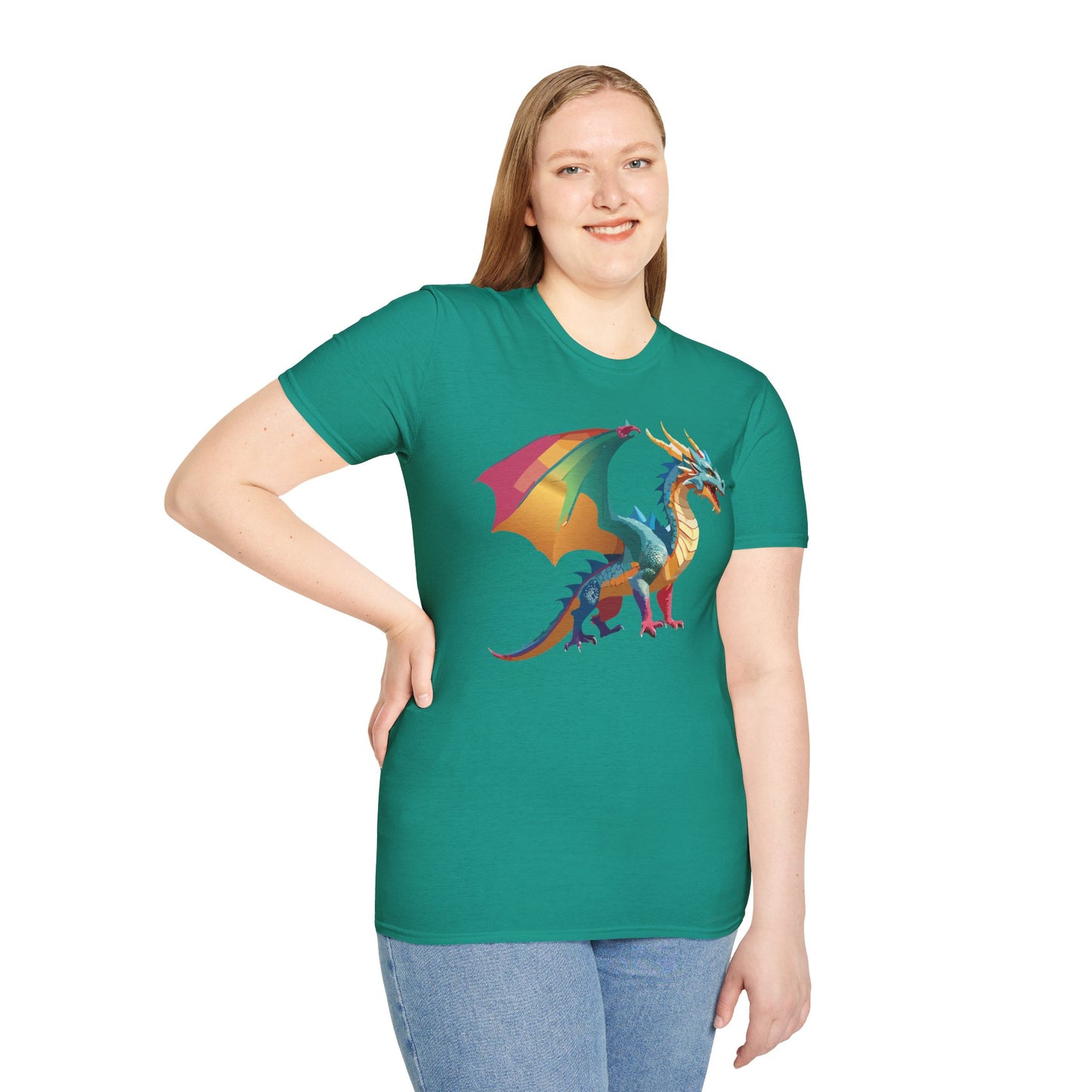 Dragon T Shirt Unisex Dragon Shirt Animal Design Tee Softstyle 100 Percent Ring Spun Cotton