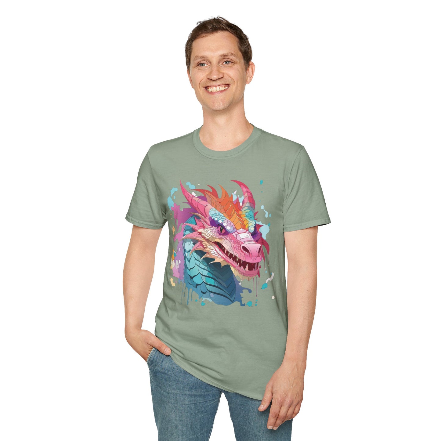 Dragon T Shirt, Dragon Shirt, Shirt with Animals, Animal Shirt