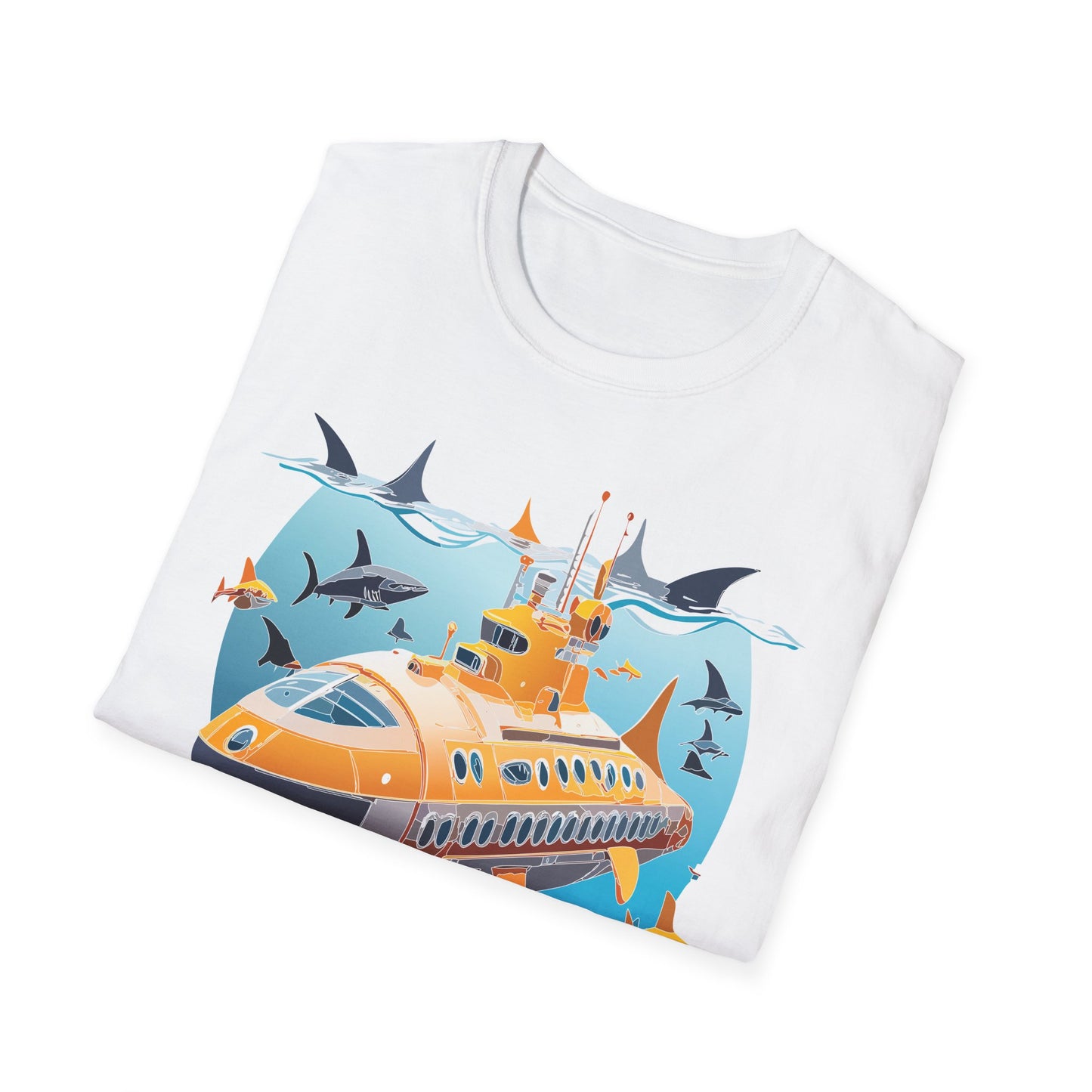 Ocean Tee Shirt, Ocean Shirt, Shirt with Ocean, U boat Tees, Shirt with U-Boat