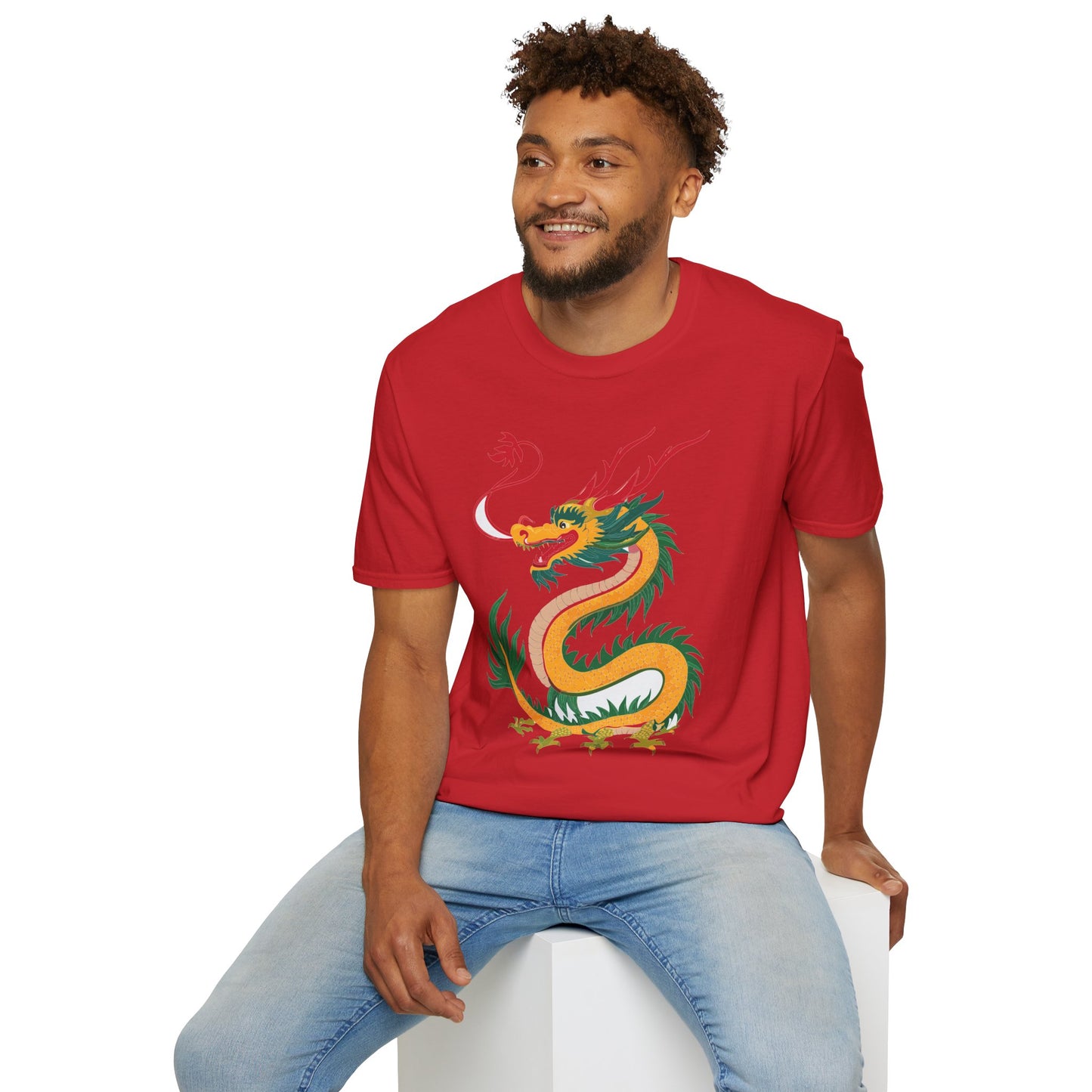 Dragon T Shirt Unisex Dragon Shirt Animal Shirt Gildan Softstyle 64000 100 Percent Cotton Tee