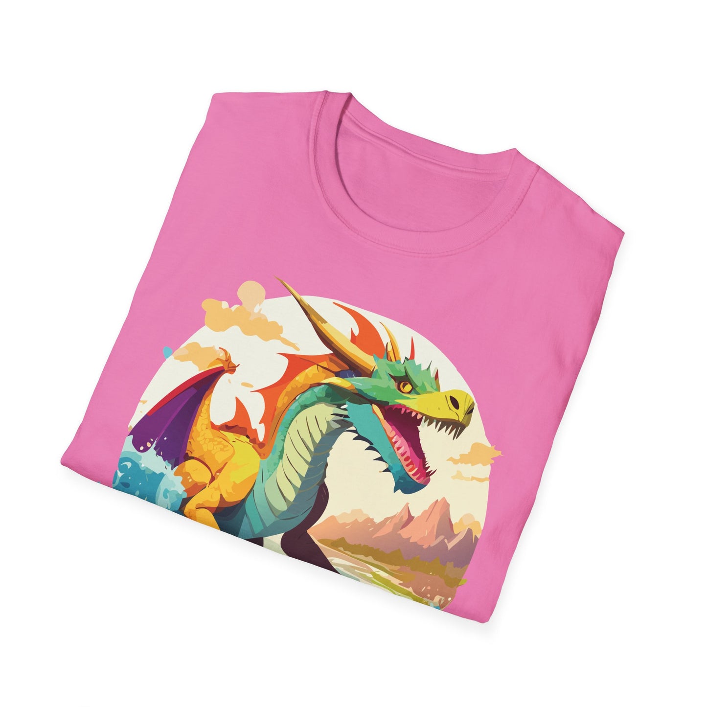 Dragon T Shirt Unisex Animal Print Dragon Shirt Gildan Softstyle Cotton Tee 64000