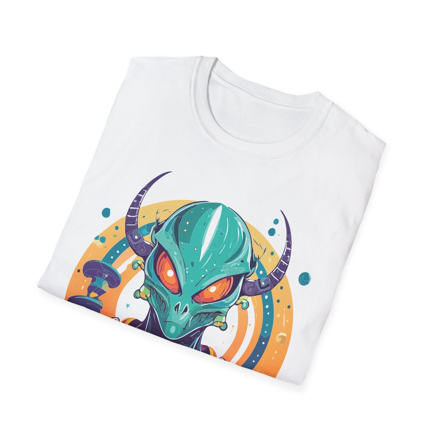 Alien T Shirt Cosmos Shirt Unisex Softstyle Tee 100 Percent Ring Spun Cotton Short Sleeve